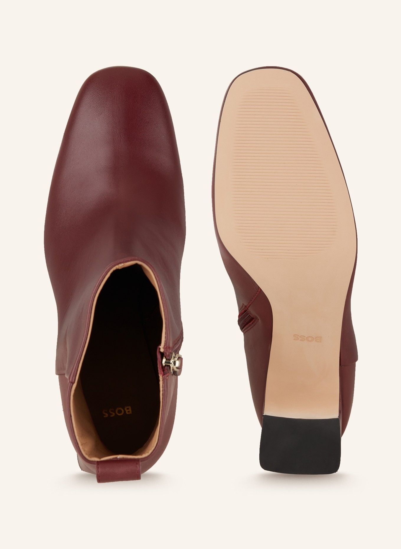 BOSS Botki LUARA: CIEMNOCZERWONY