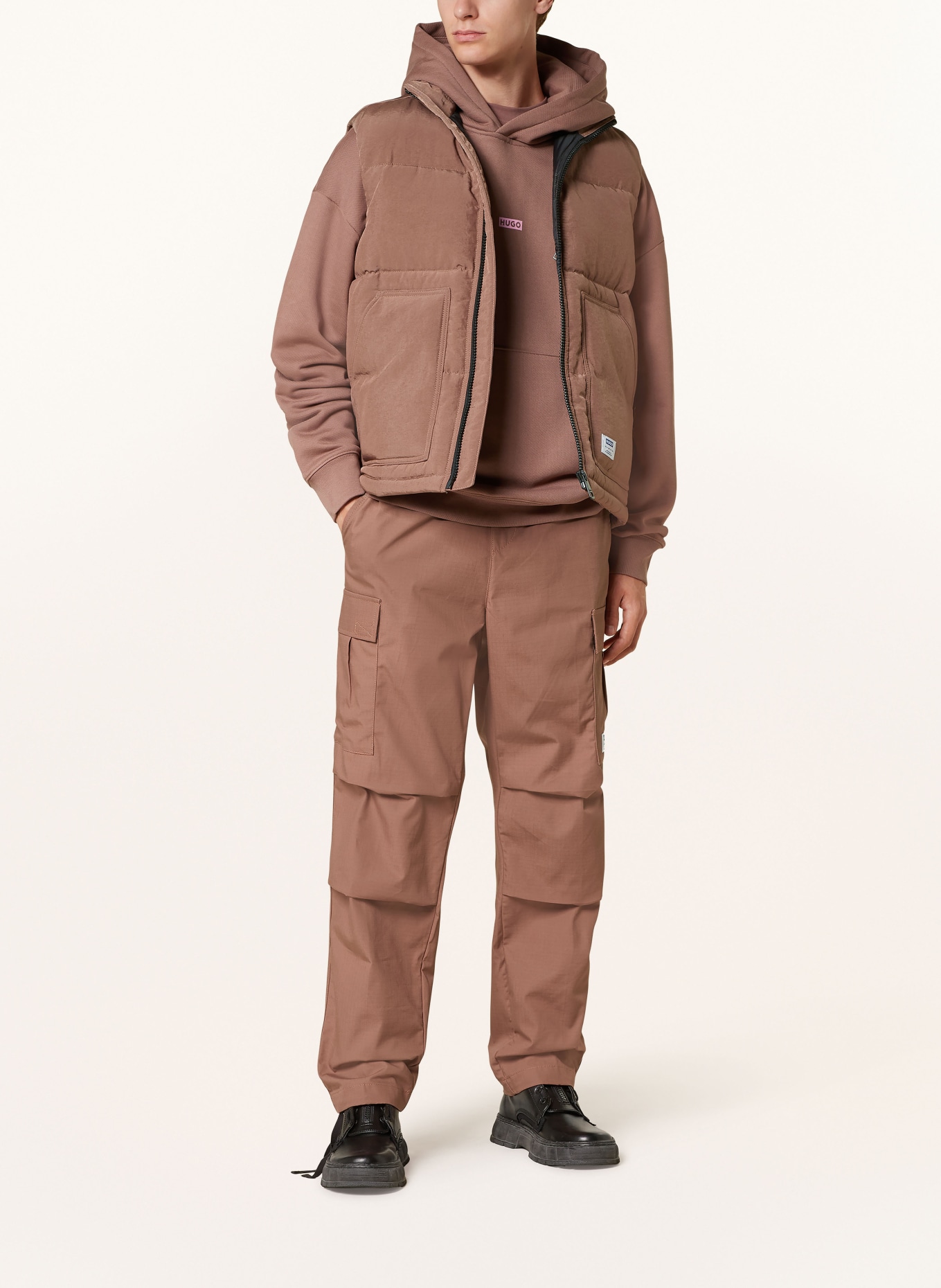 HUGO BLUE Steppweste BROOKS: BRAUN