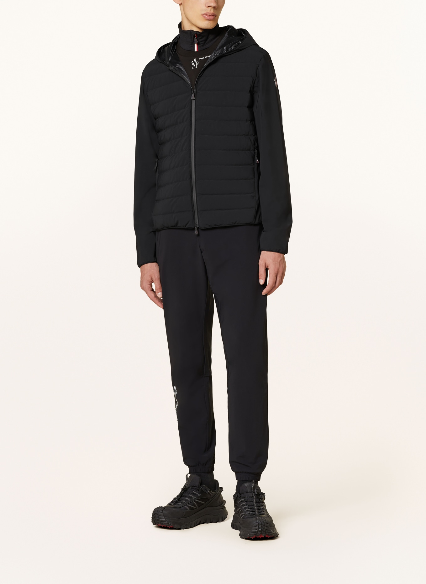 MONCLER GRENOBLE Hybride donsjas: ZWART