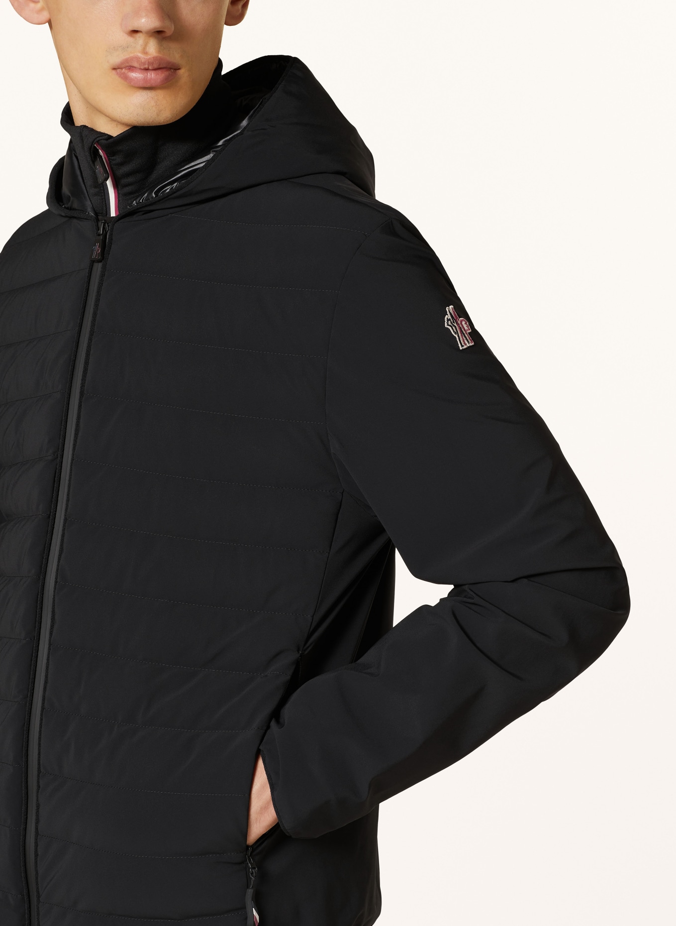 MONCLER GRENOBLE Hybride donsjas: ZWART