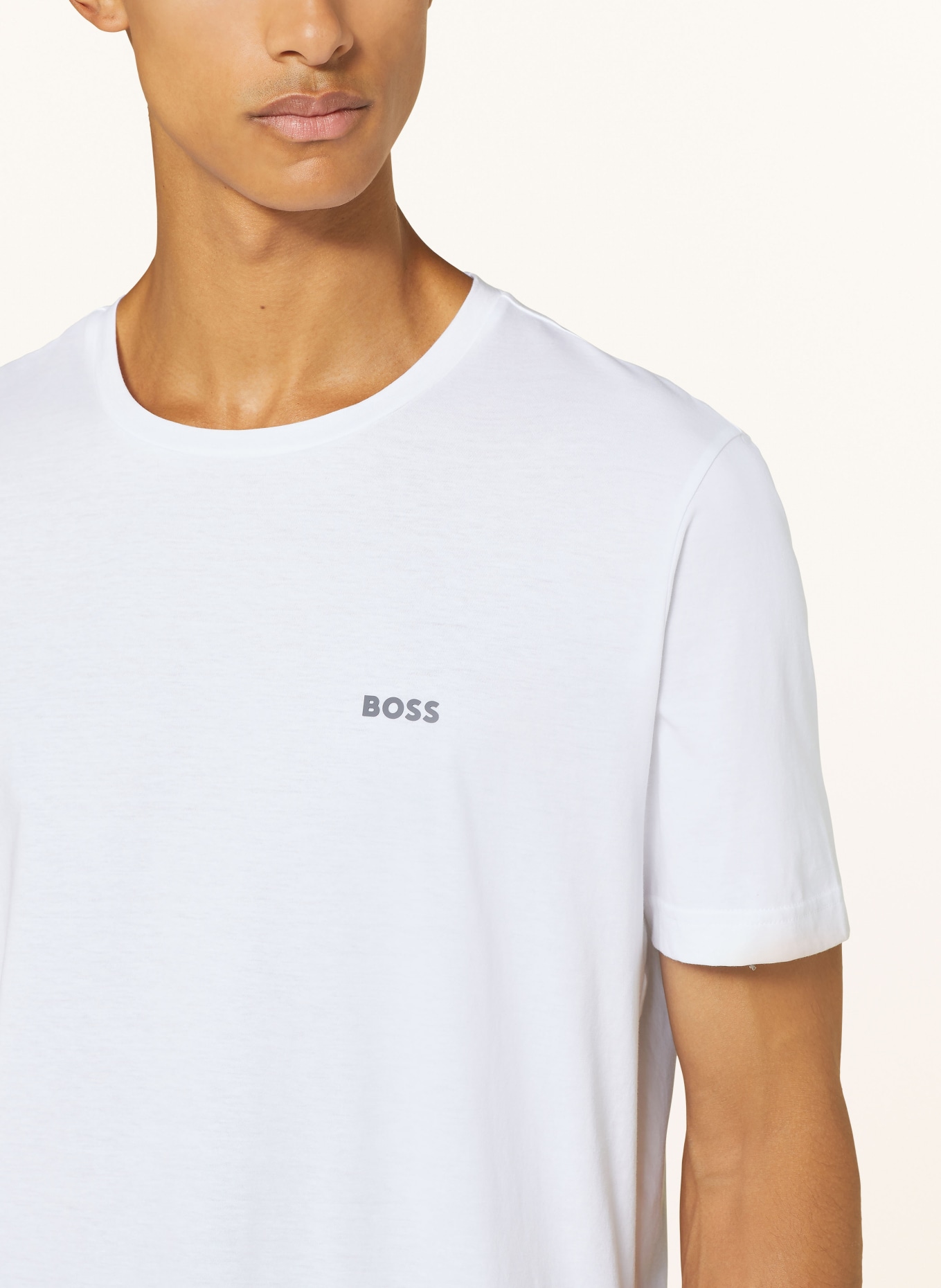 BOSS T-Shirt PIMA, Farbe: WEISS (Bild 4)