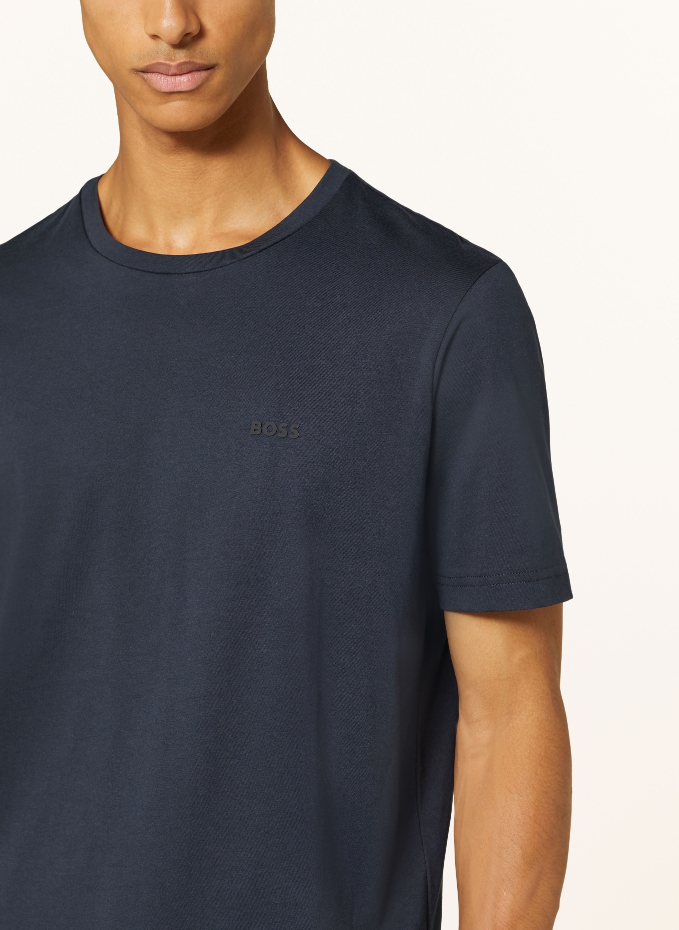 BOSS T-shirt PIMA, Color: DARK BLUE (Image 4)