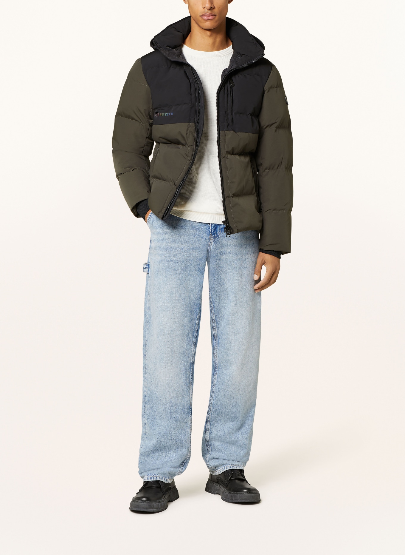 WELLENSTEYN Steppjacke ROYAL FLASH mit DUPONT™ SORONA®-Isolierung: SCHWARZ/ KHAKI