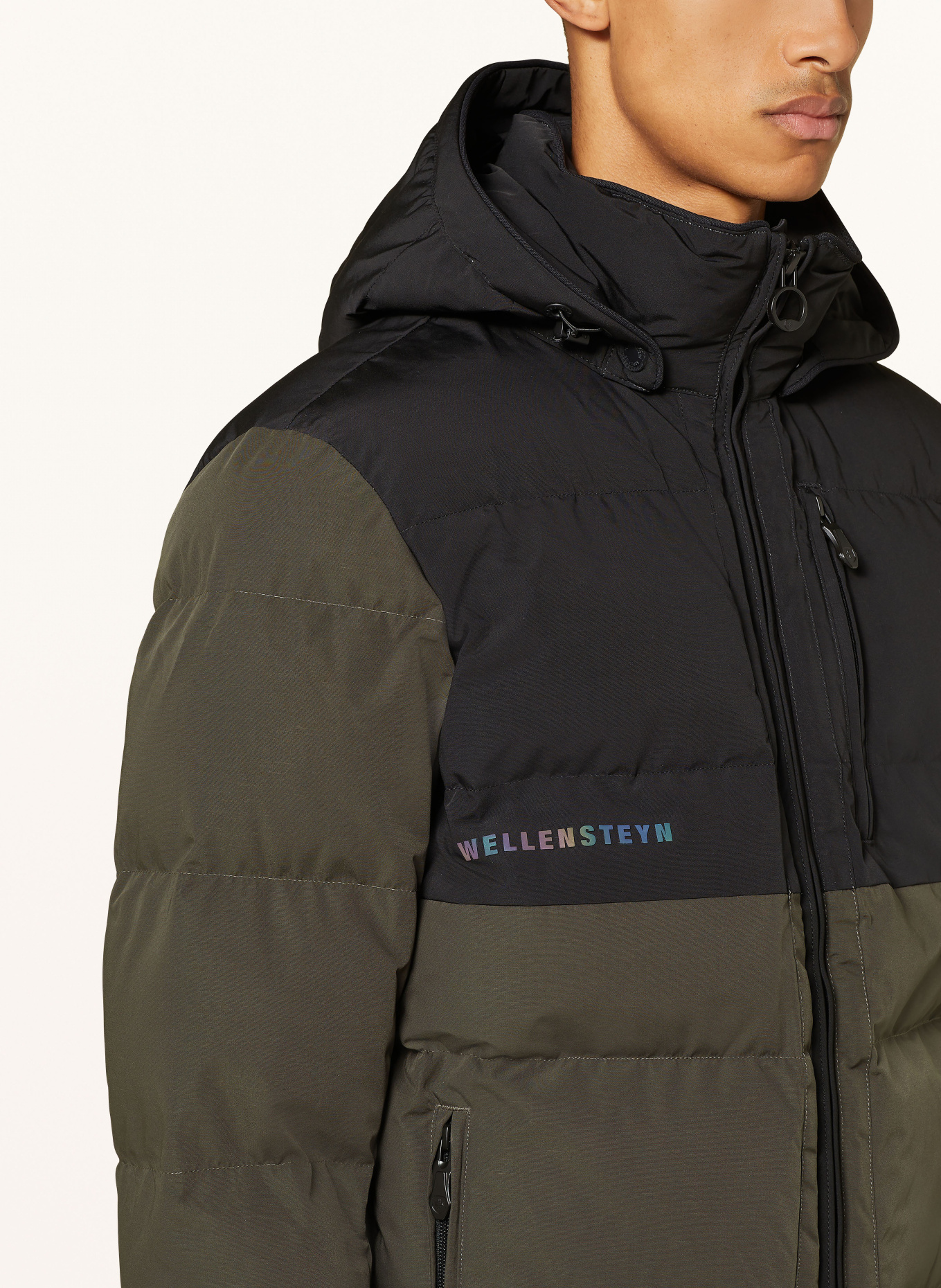 WELLENSTEYN Steppjacke ROYAL FLASH mit DUPONT™ SORONA®-Isolierung: SCHWARZ/ KHAKI