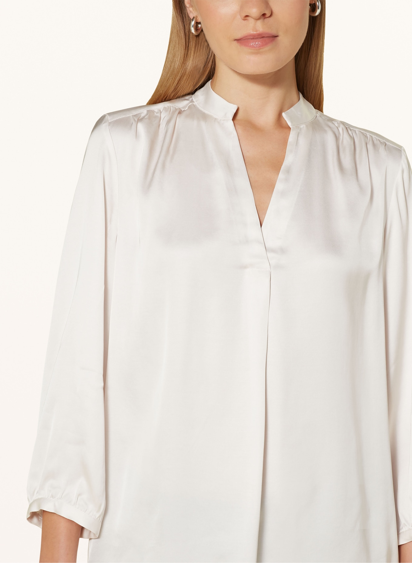 BRAX Satin blouse VIAN with 3/4 sleeves, Color: ECRU (Image 4)