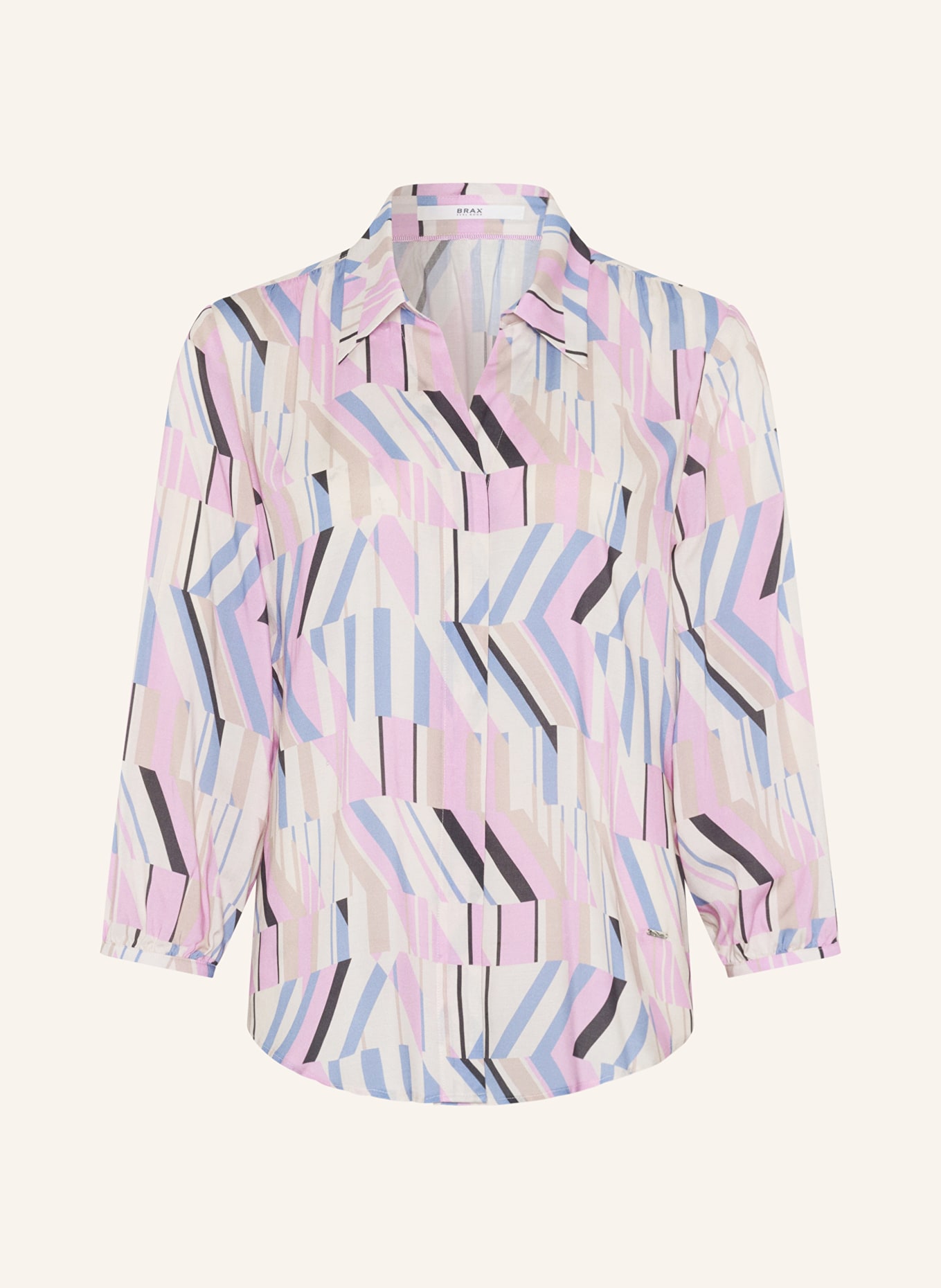 BRAX Hemdbluse VELIA: BEIGE / ROSA / BLAU
