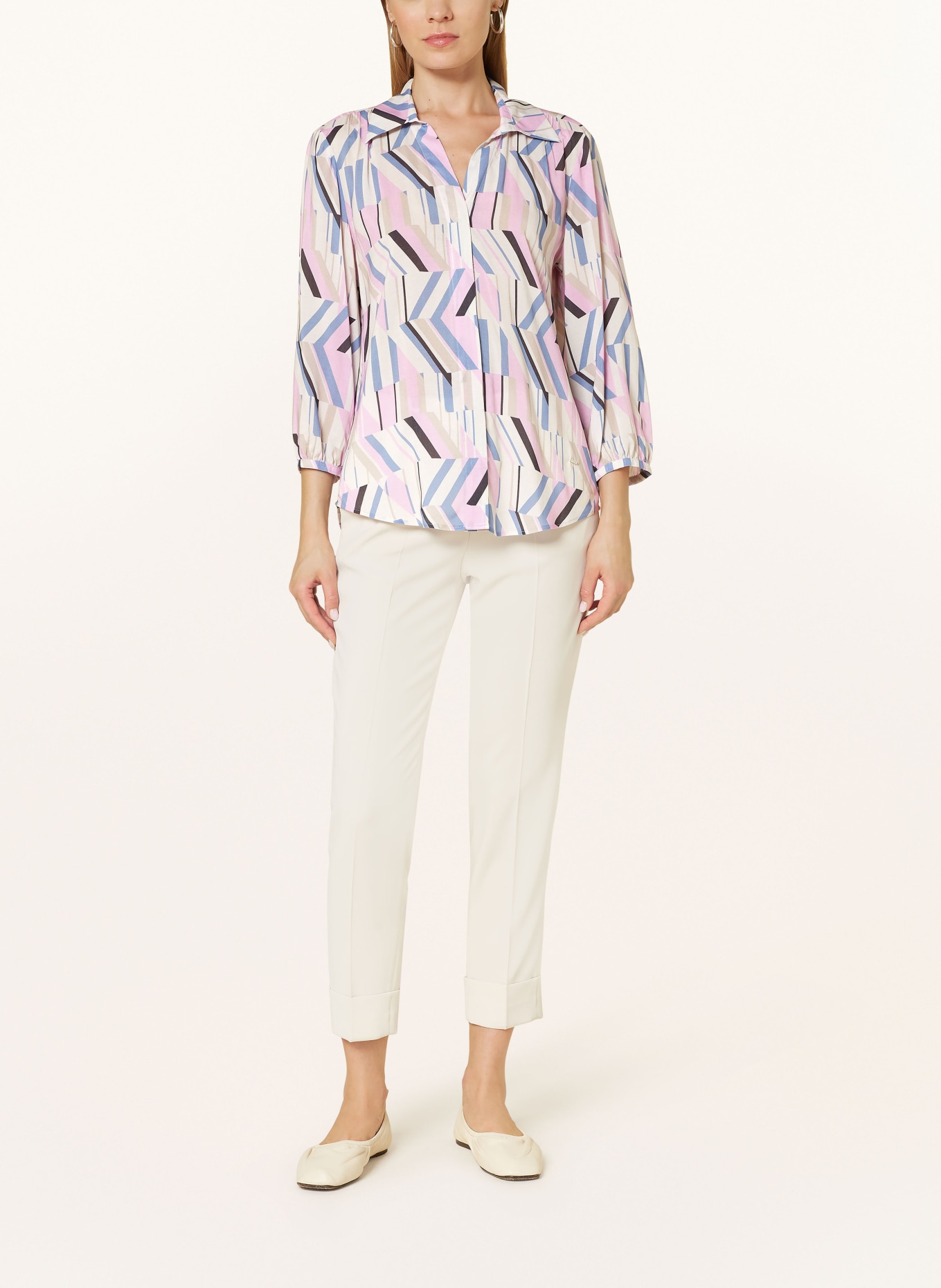 BRAX Hemdbluse VELIA: BEIGE / ROSA / BLAU
