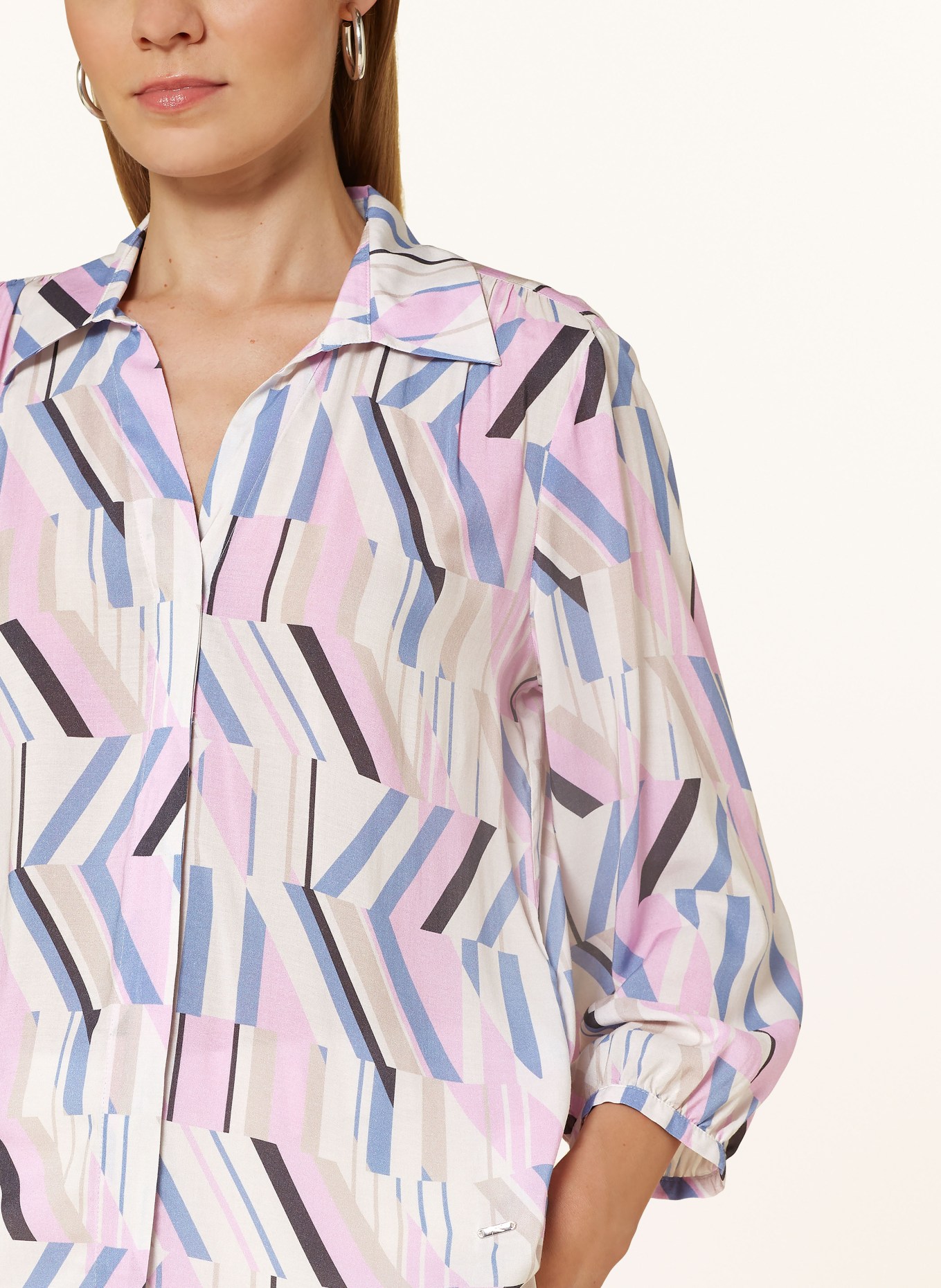 BRAX Hemdbluse VELIA: BEIGE / ROSA / BLAU