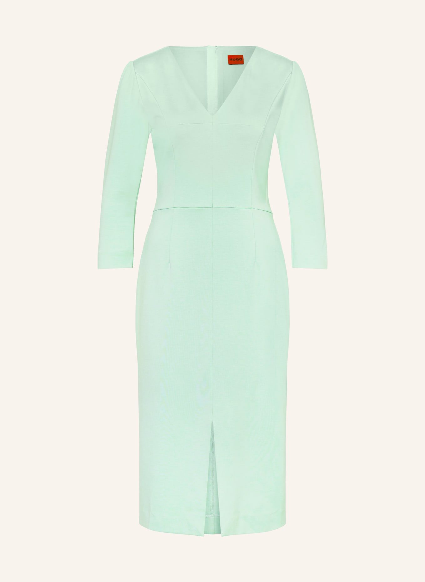 HUGO Etuikleid KALAMARA-2 mit 3/4-Arm, Farbe: HELLGRÜN (Bild 1)