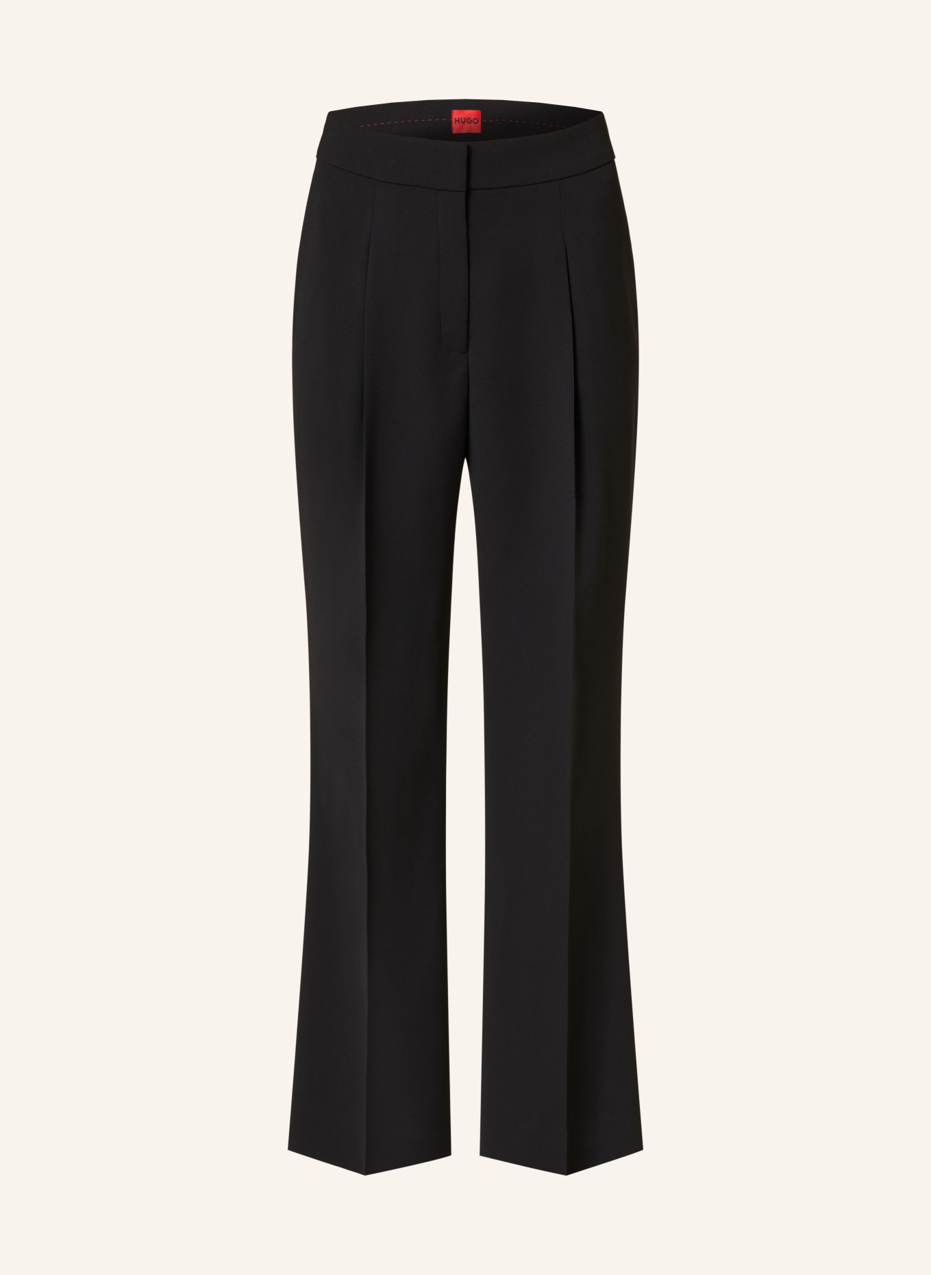 HUGO Spodnie marlena HAMAIA: CZARNY