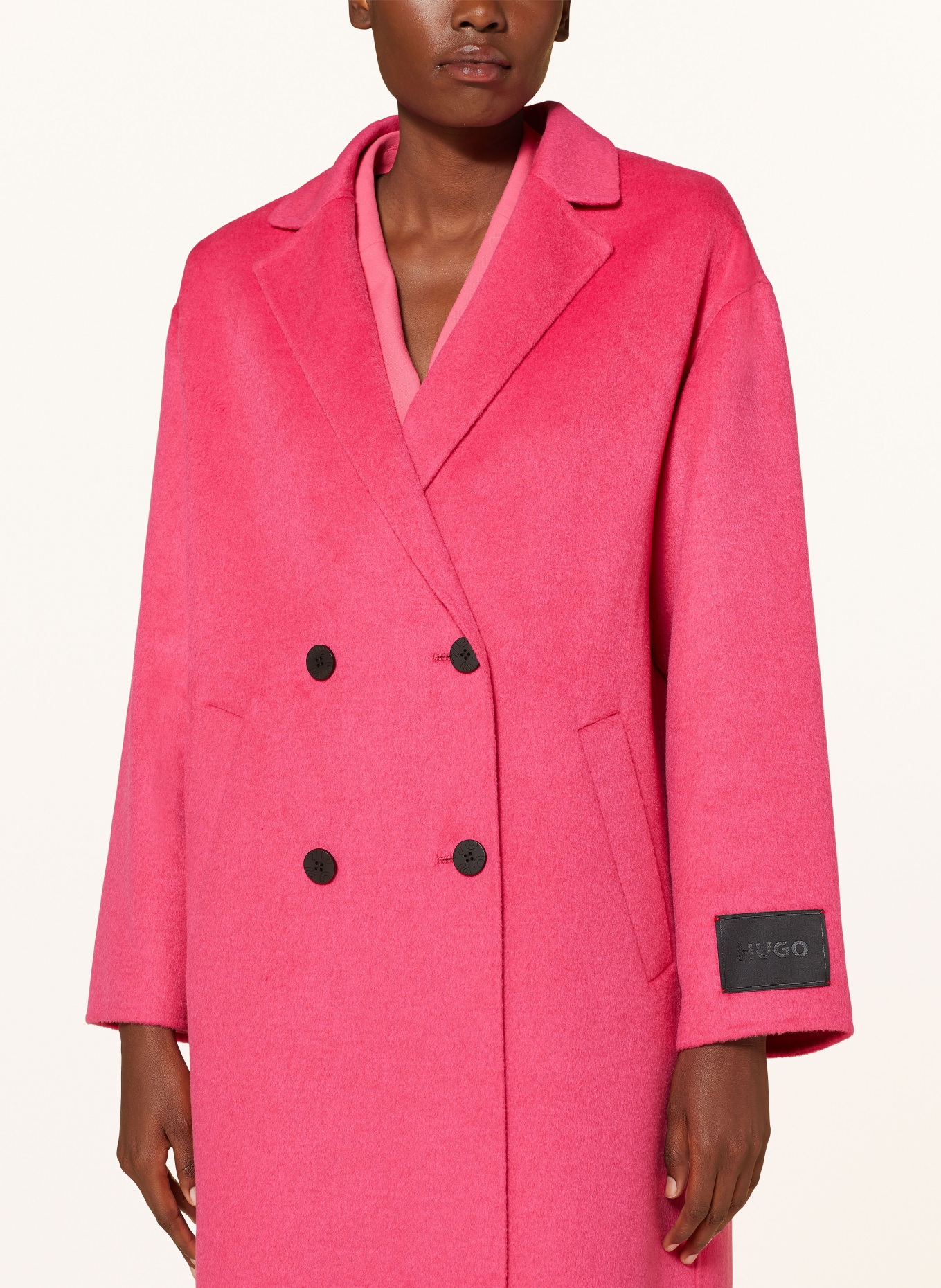 Hugo boss pink coat clearance