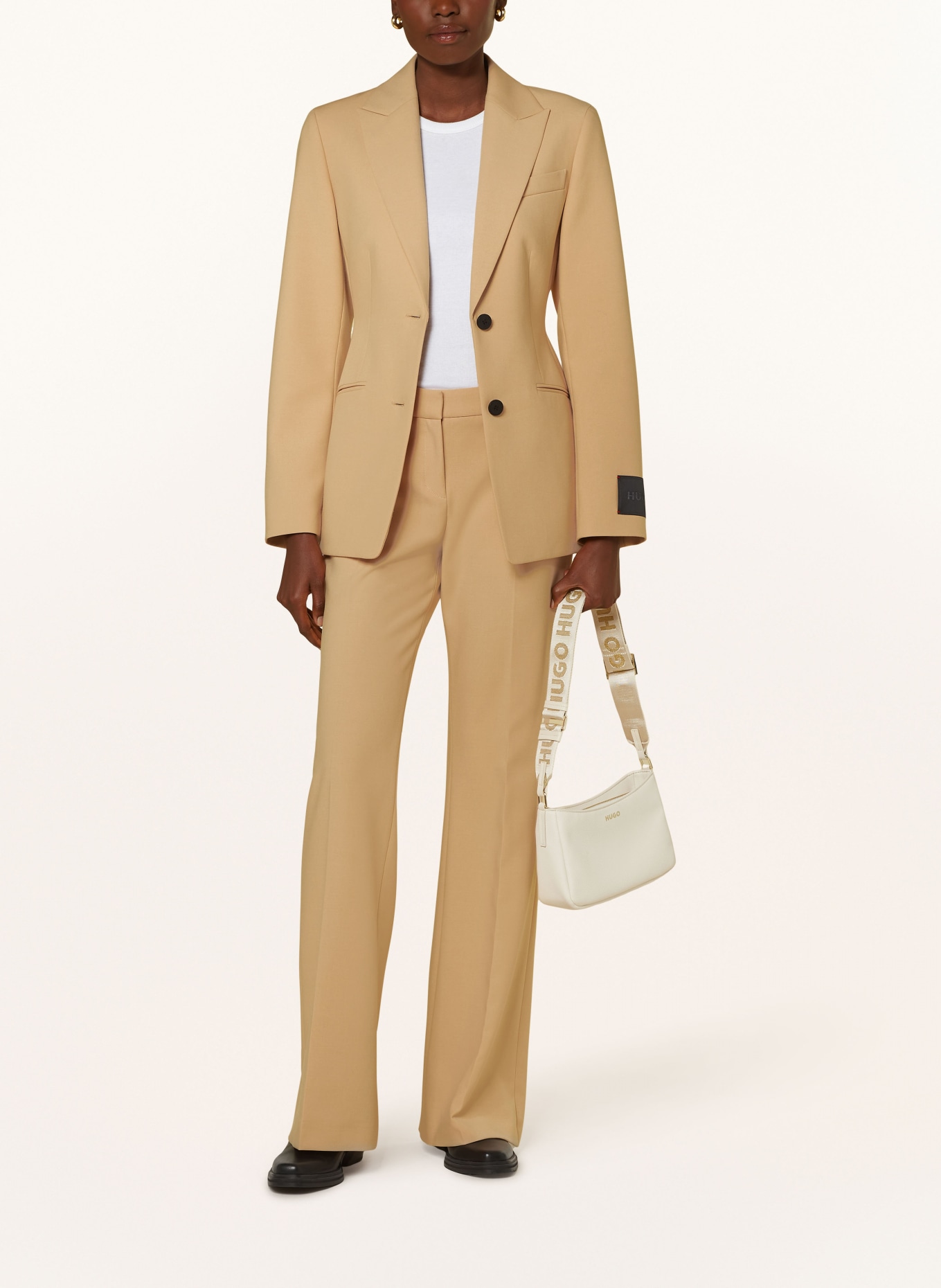 HUGO Bootcut trousers HILOTINNA, Color: BEIGE (Image 2)