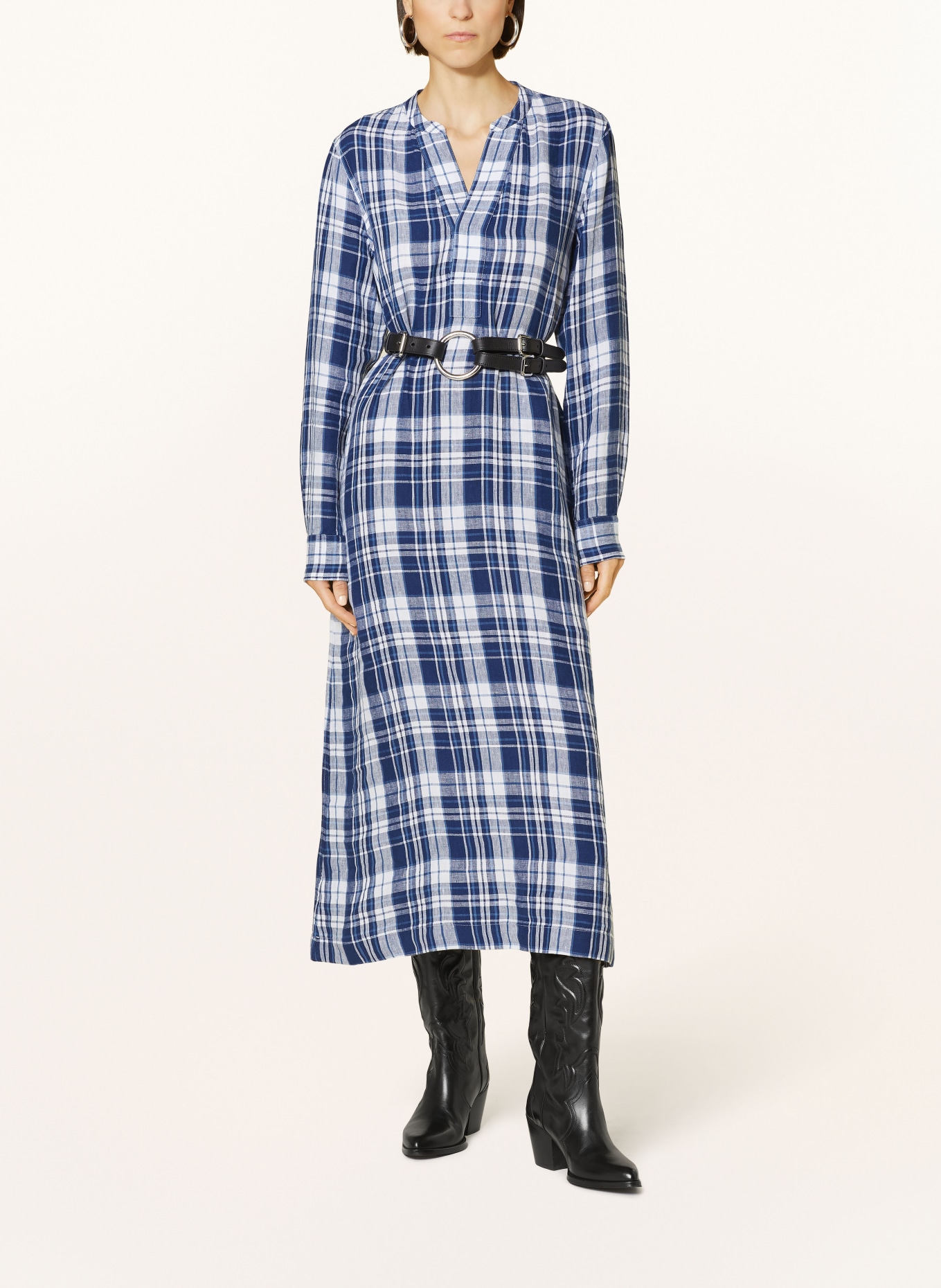 POLO RALPH LAUREN Kleid: DUNKELBLAU / WEISS