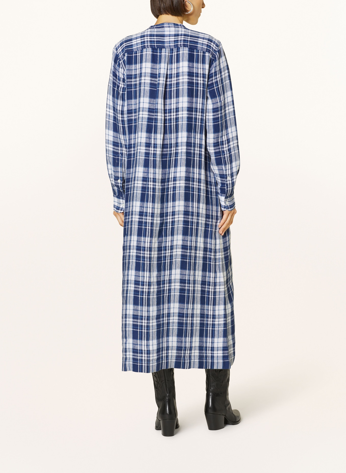 POLO RALPH LAUREN Kleid: DUNKELBLAU / WEISS