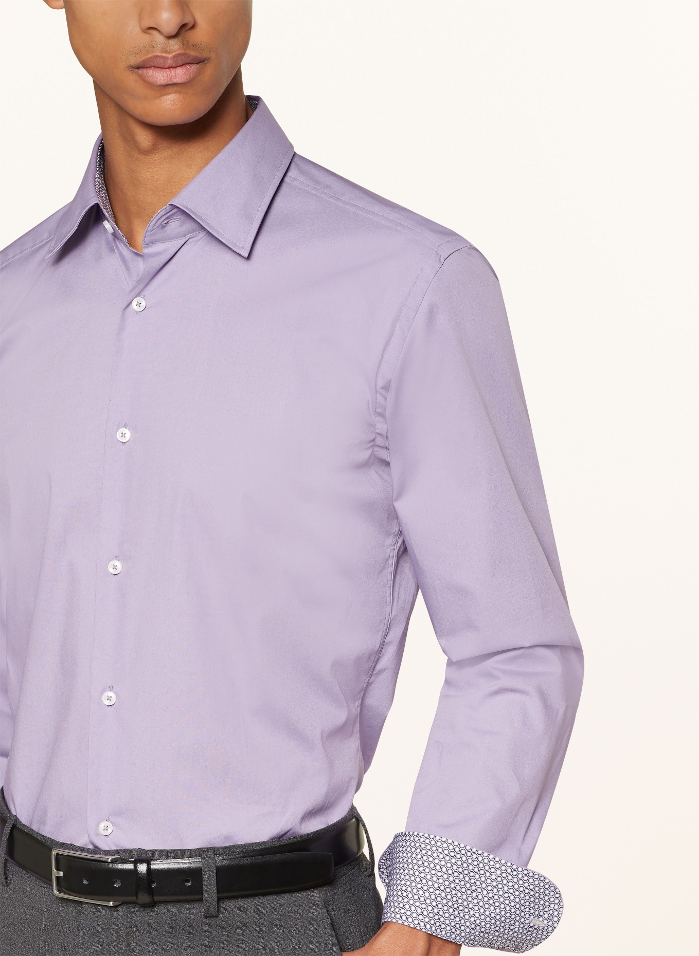 BOSS Shirt HANK slim fit, Color: LIGHT PURPLE (Image 4)