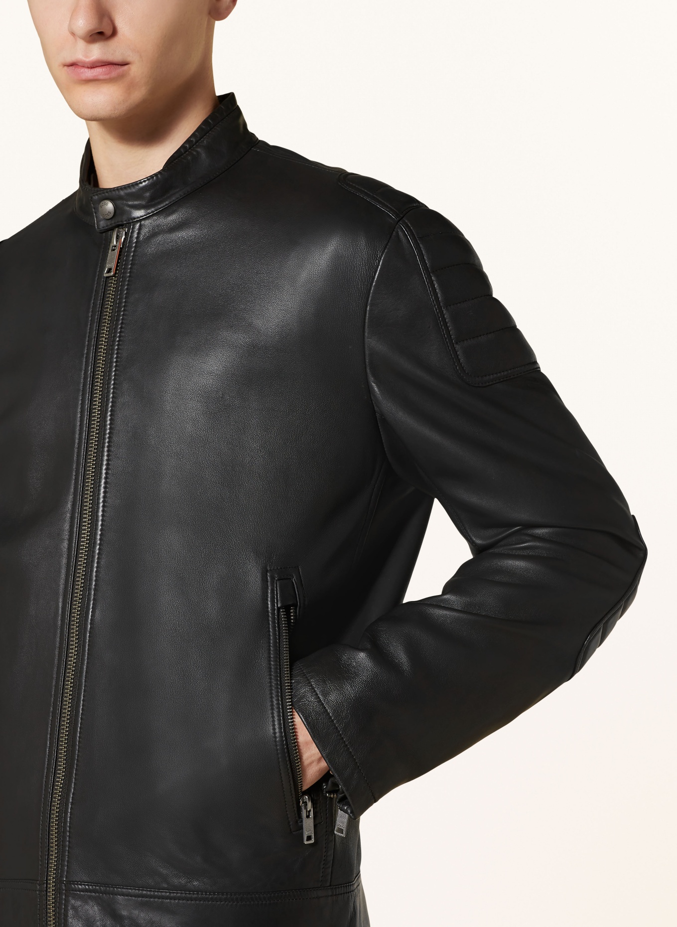 Hugo boss jagson leather jacket on sale
