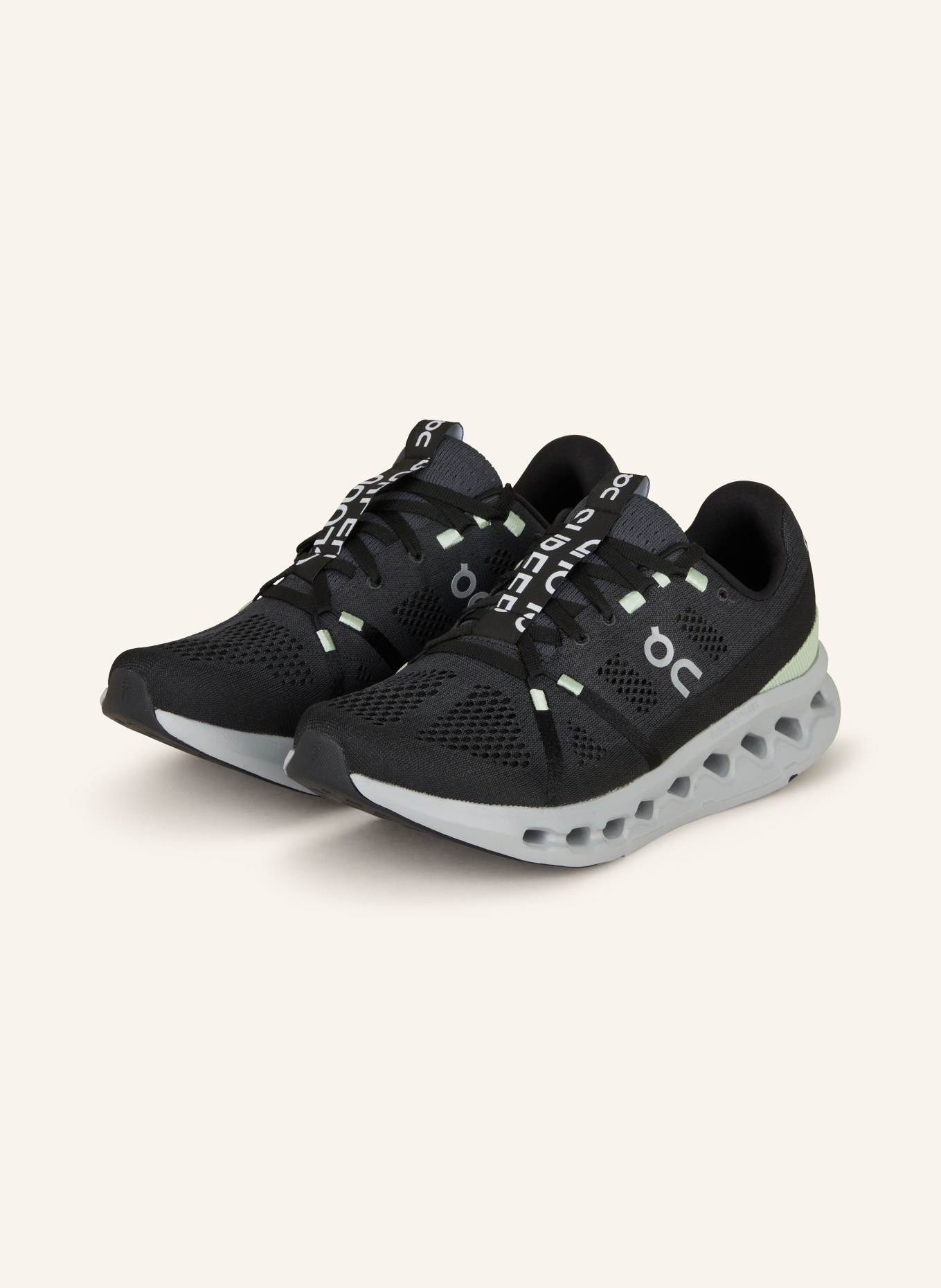 On Running shoes CLOUDSURFER, Color: DARK GRAY/ LIGHT GREEN (Image 1)