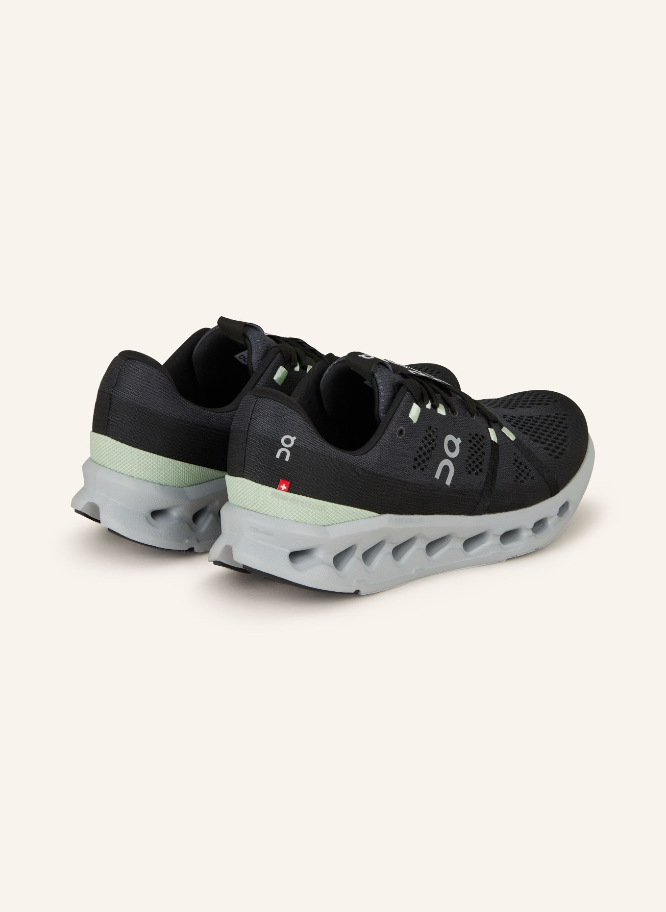 On Running shoes CLOUDSURFER, Color: DARK GRAY/ LIGHT GREEN (Image 2)