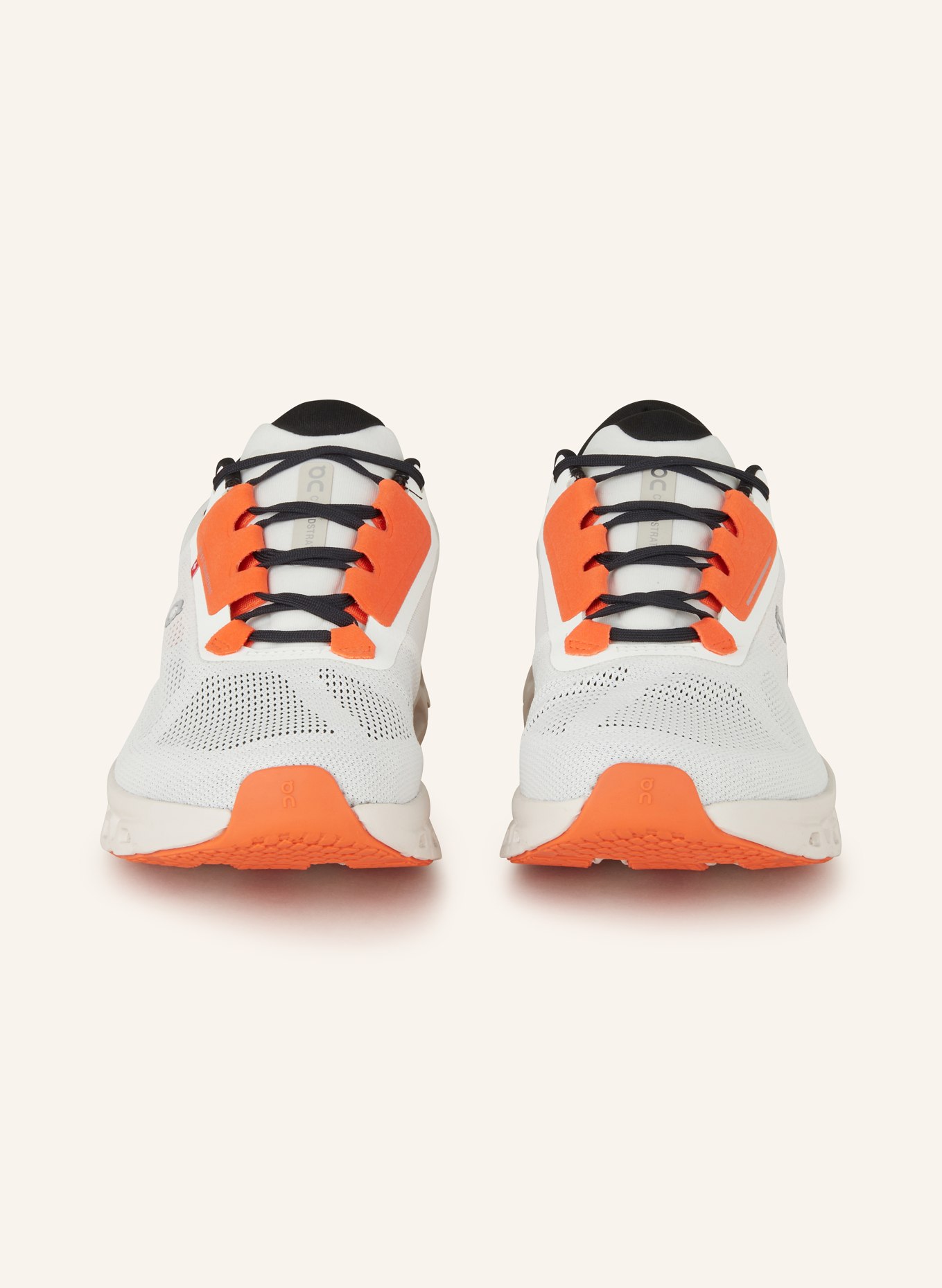 On Running shoes CLOUDSTRATUS 3, Color: WHITE/ ORANGE/ BLACK (Image 3)