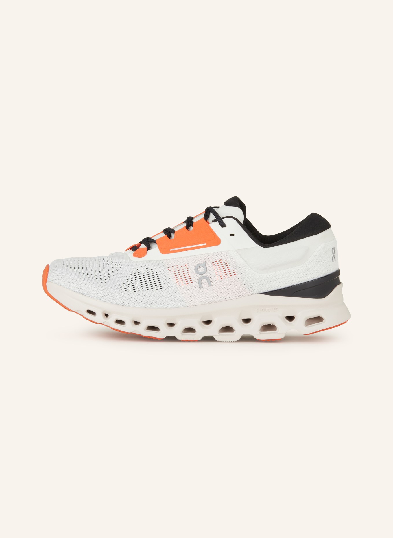 On Running shoes CLOUDSTRATUS 3, Color: WHITE/ ORANGE/ BLACK (Image 4)