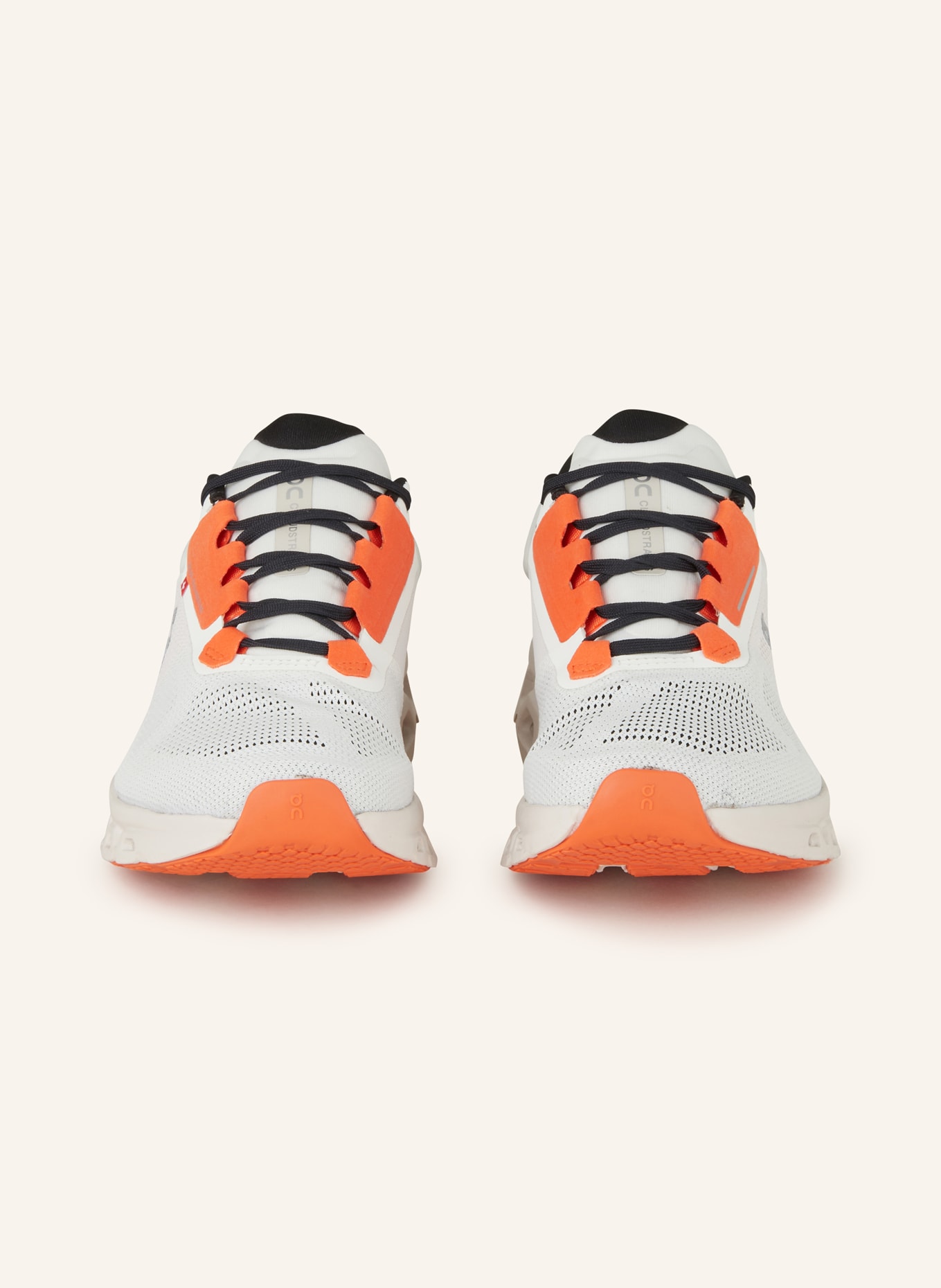 On Running shoes CLOUDSTRATUS 3, Color: WHITE/ ORANGE/ BLACK (Image 3)