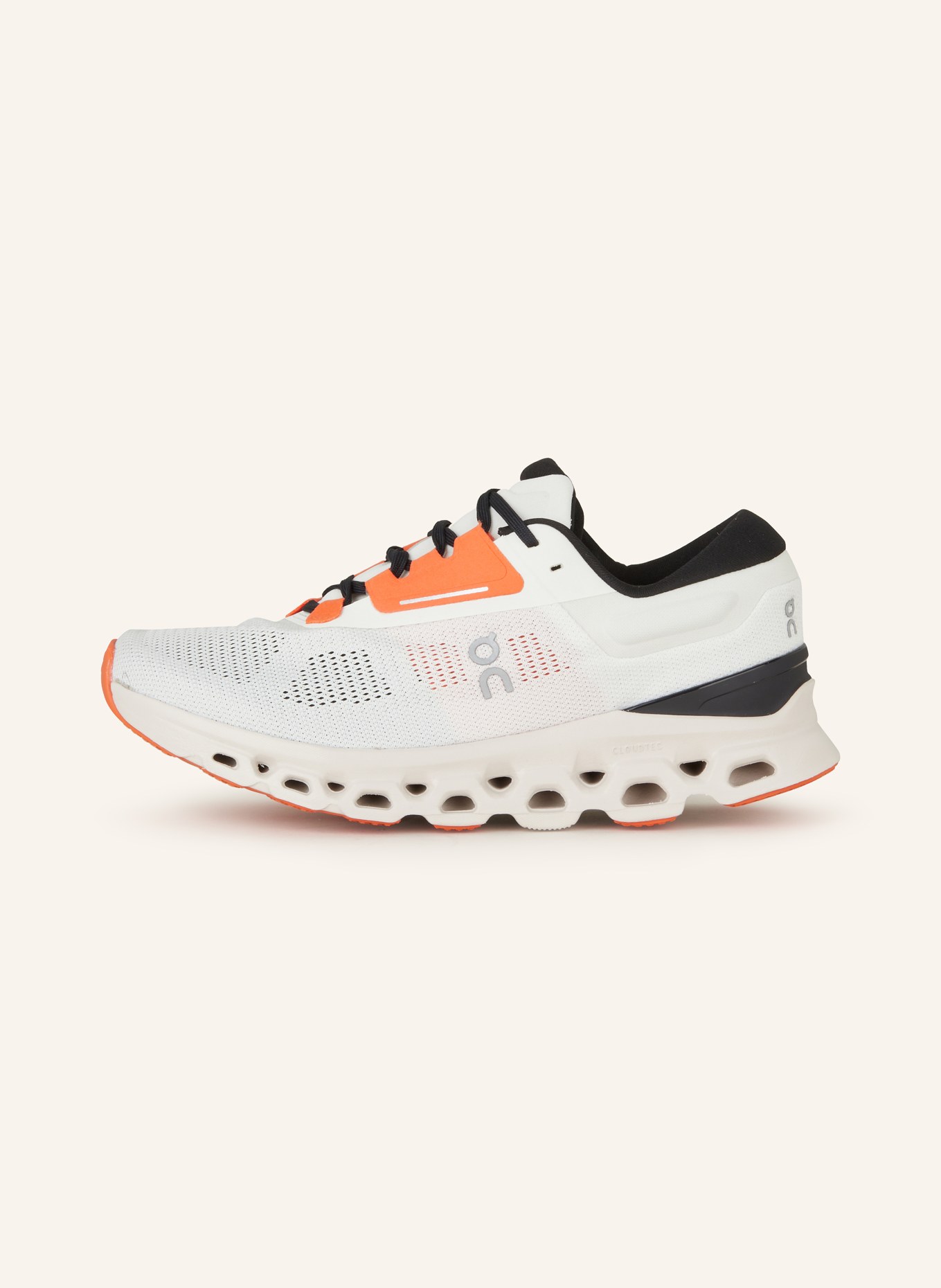 On Running shoes CLOUDSTRATUS 3, Color: WHITE/ ORANGE/ BLACK (Image 4)