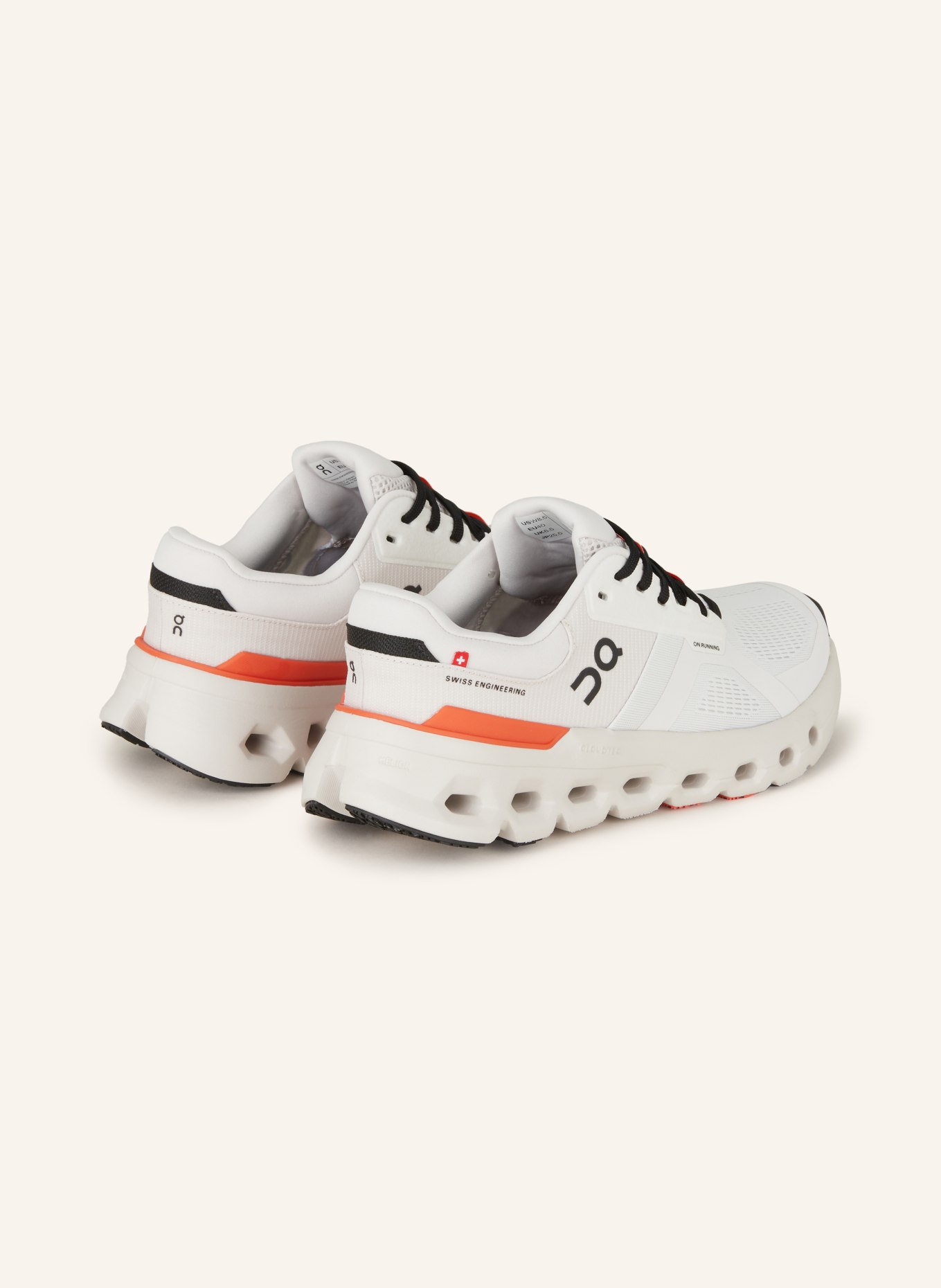 On Running shoes CLOUDRUNNER 2, Color: WHITE/ BLACK/ ORANGE (Image 2)