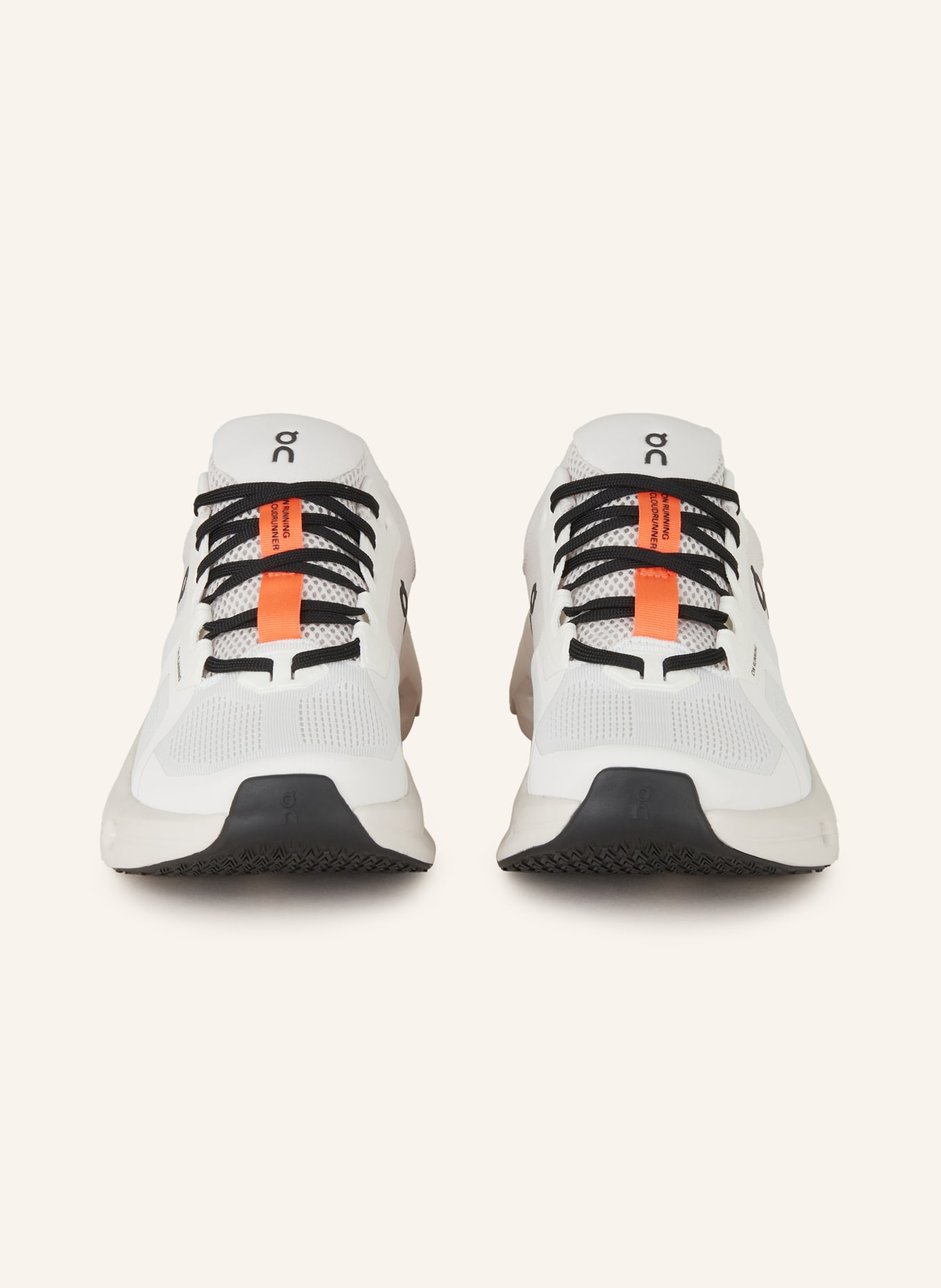 On Running shoes CLOUDRUNNER 2, Color: WHITE/ BLACK/ ORANGE (Image 3)