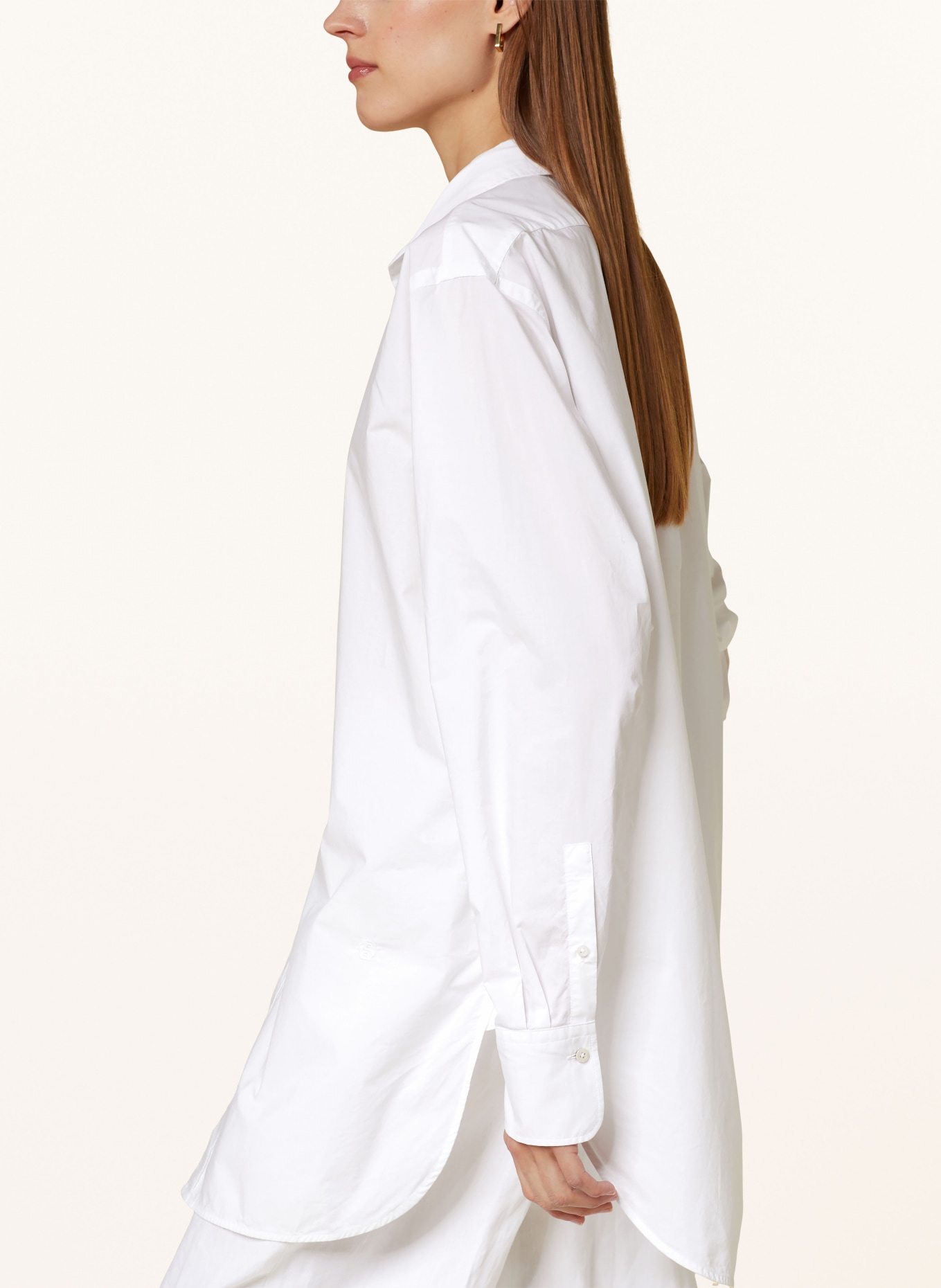 BOSS Oversized shirt blouse BERRY SATURDAY, Color: WHITE (Image 4)