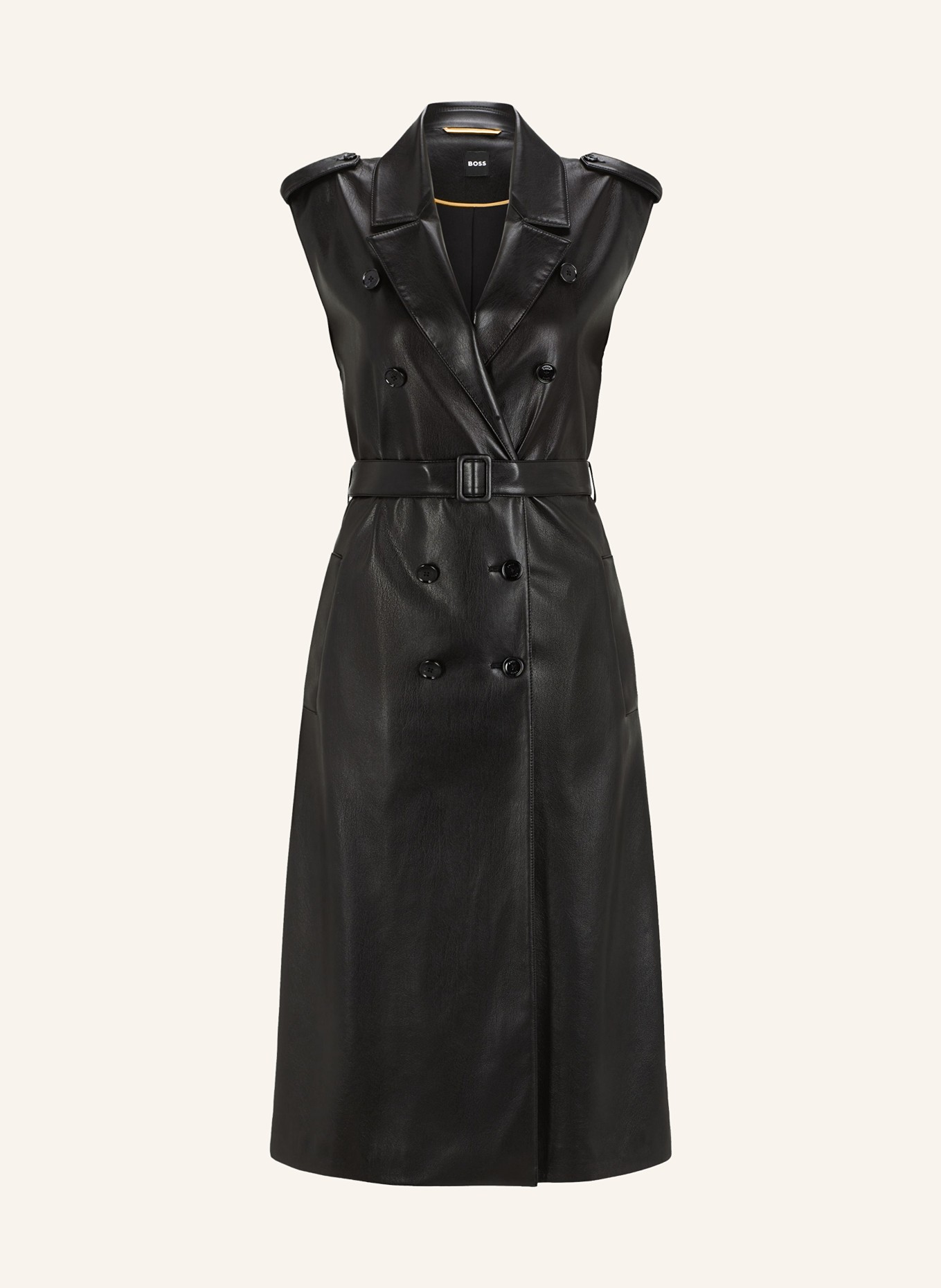 Boss leather dress cheap