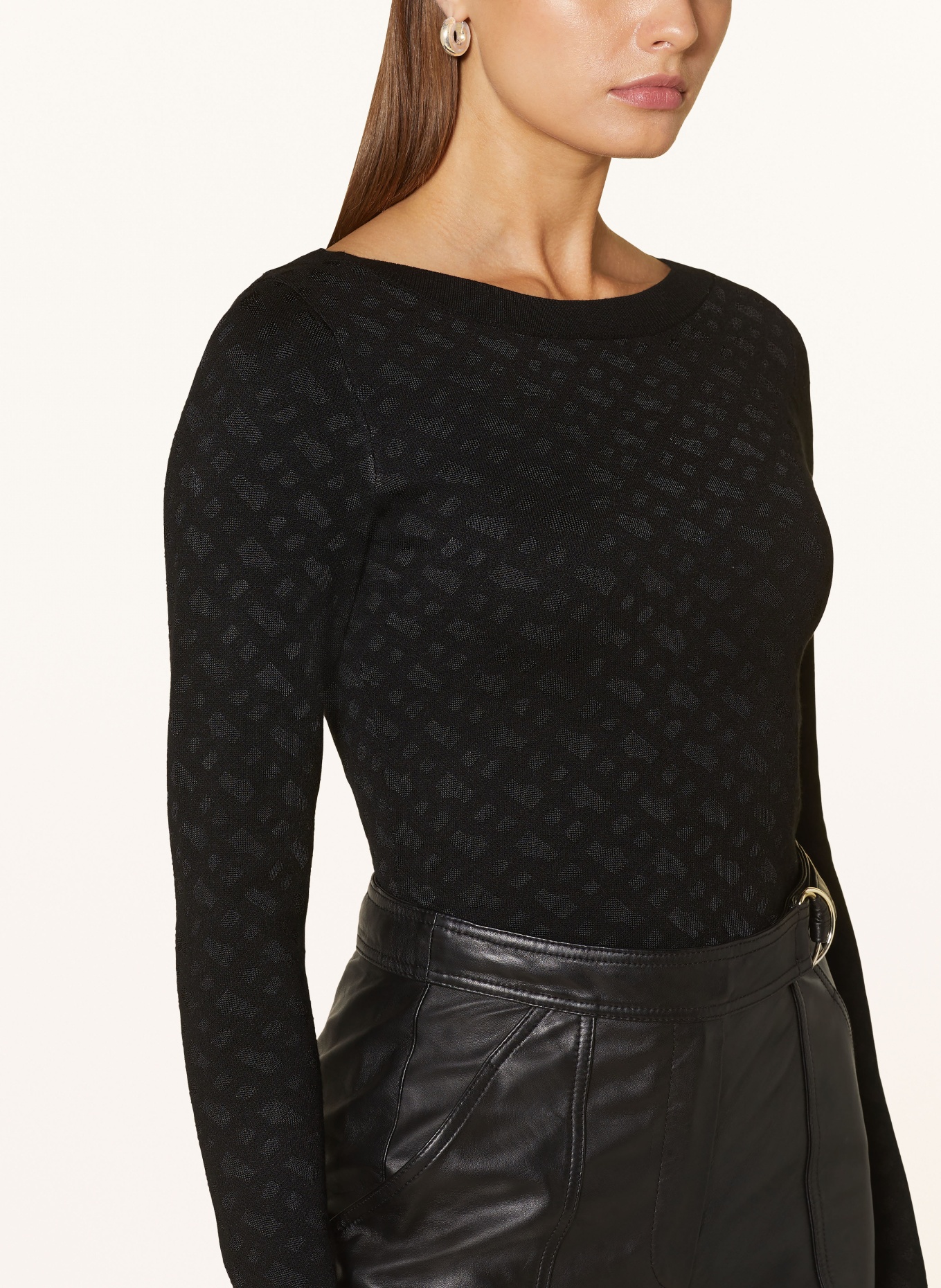 BOSS Sweater FERENTI: BLACK