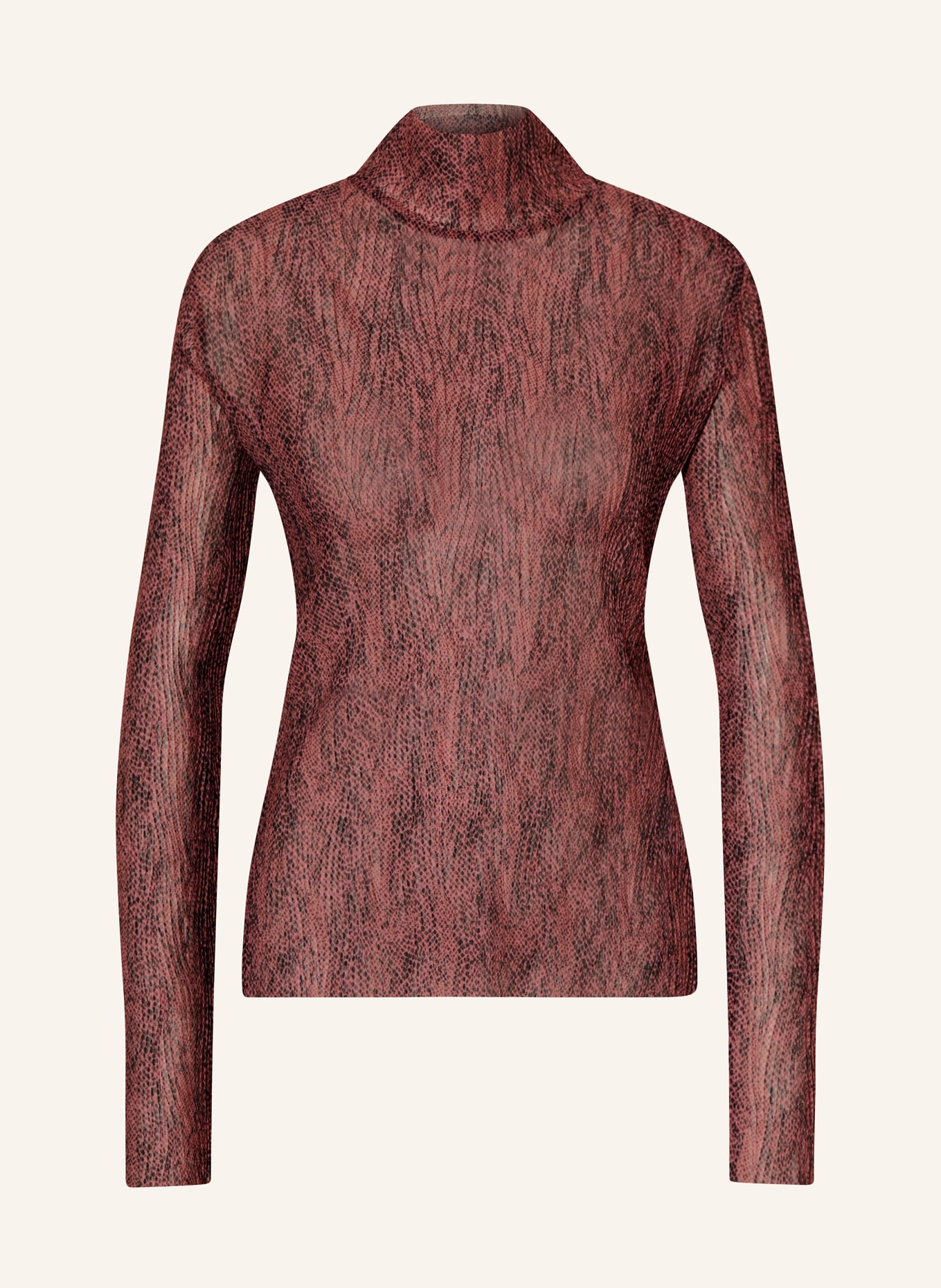 BOSS Long sleeve shirt EMATA in mesh: DUSKY PINK / DARK GRAY / PURPLE