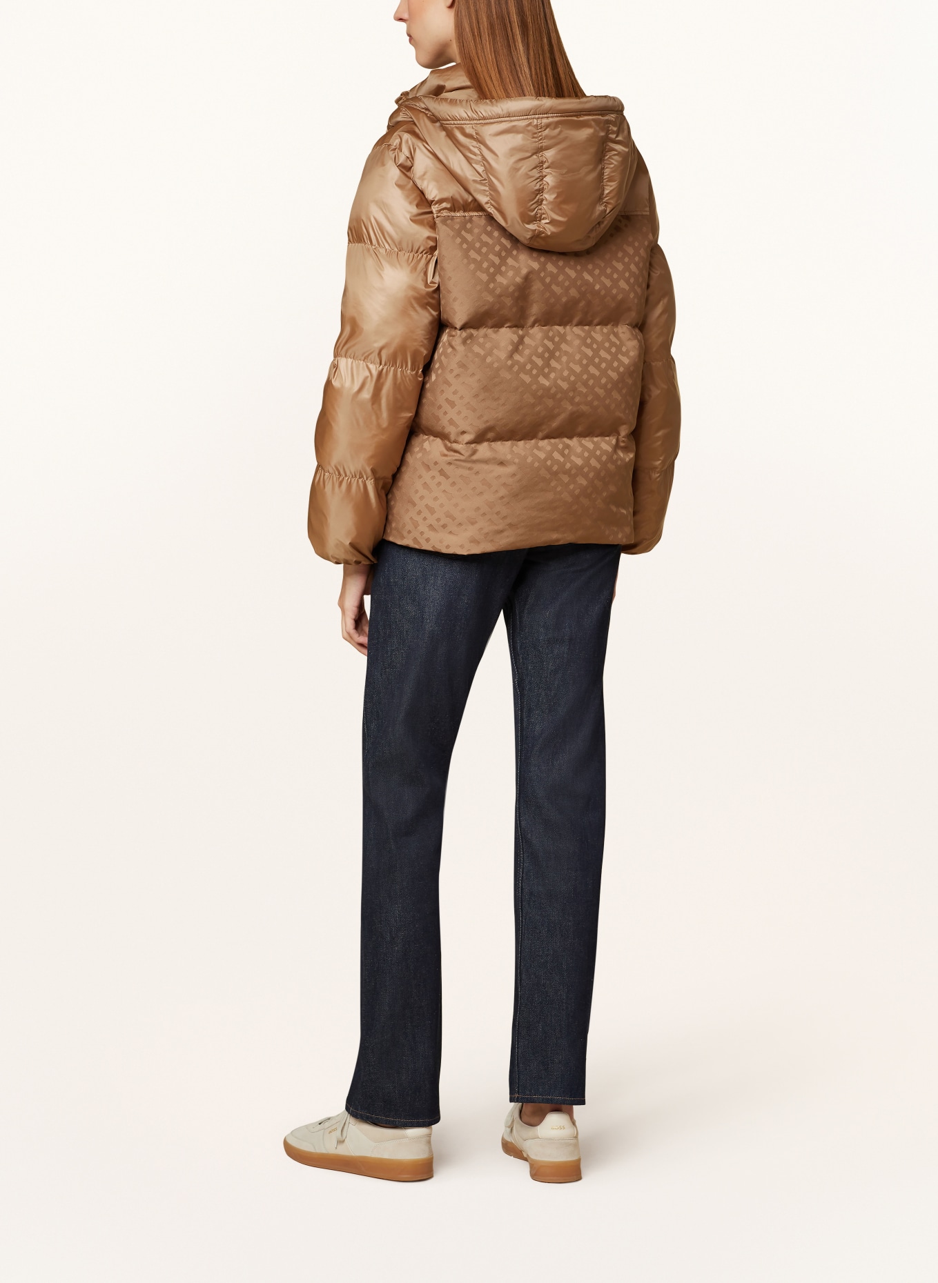 BOSS Prošívaná bunda POLLIMINA: VELBLOUDÍ