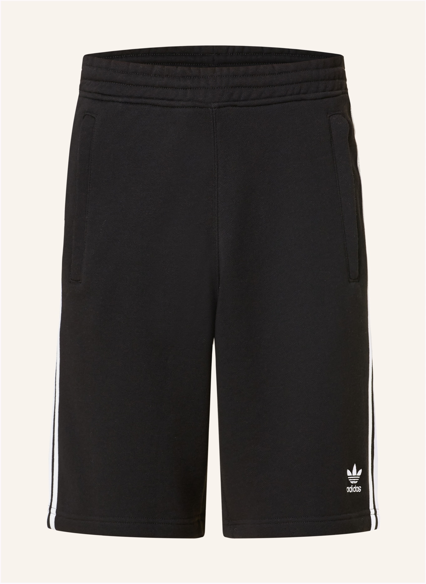 Adidas originals 3-stripe jersey shorts in black deals
