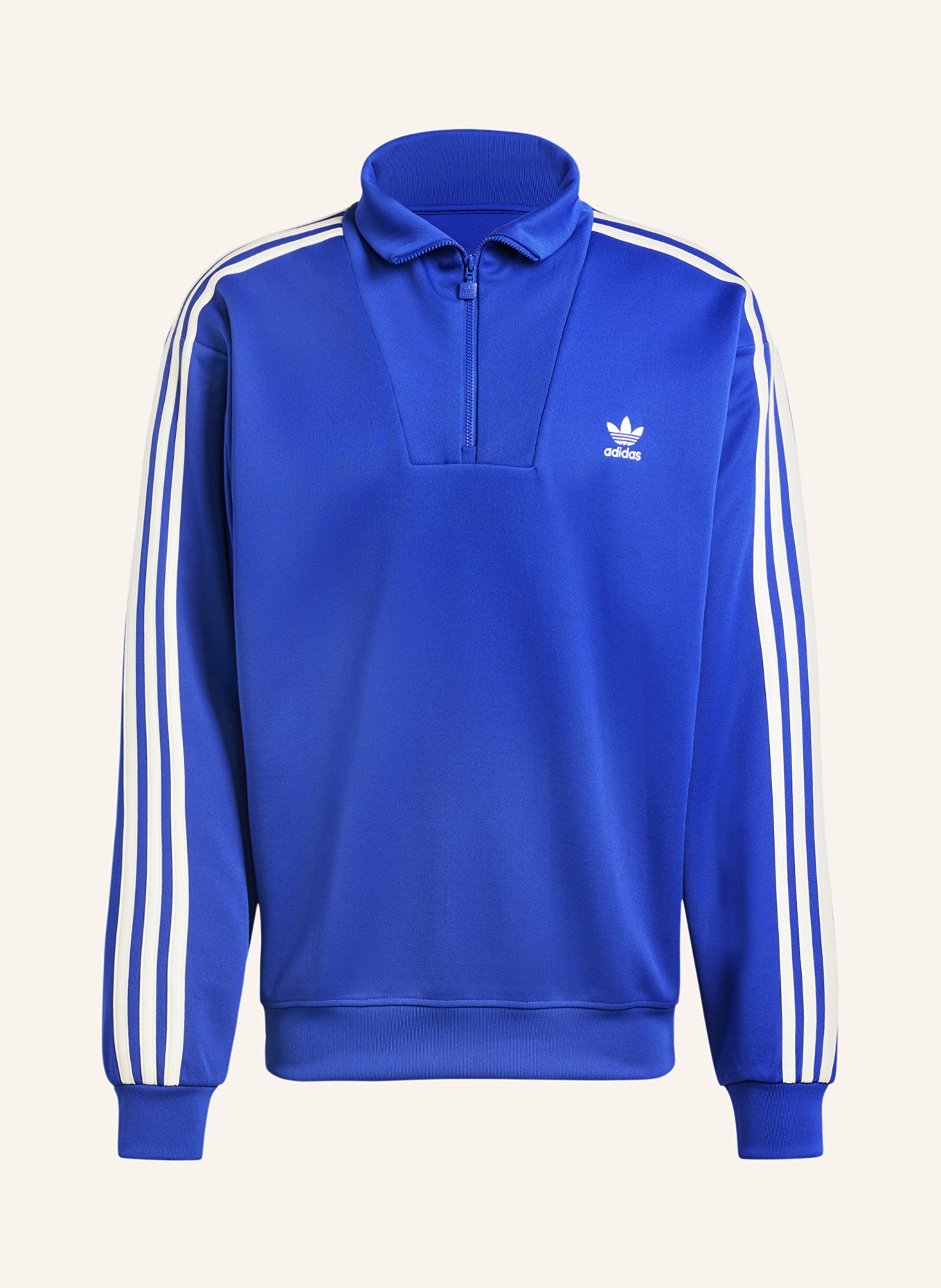 adidas Originals Half zip sweater in sweatshirt fabric