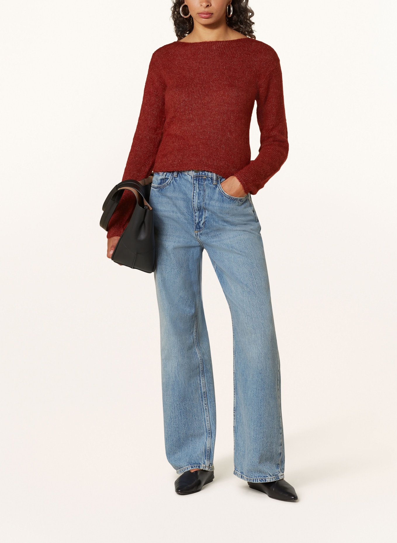 American Vintage Sweter EAST: CIEMNOCZERWONY