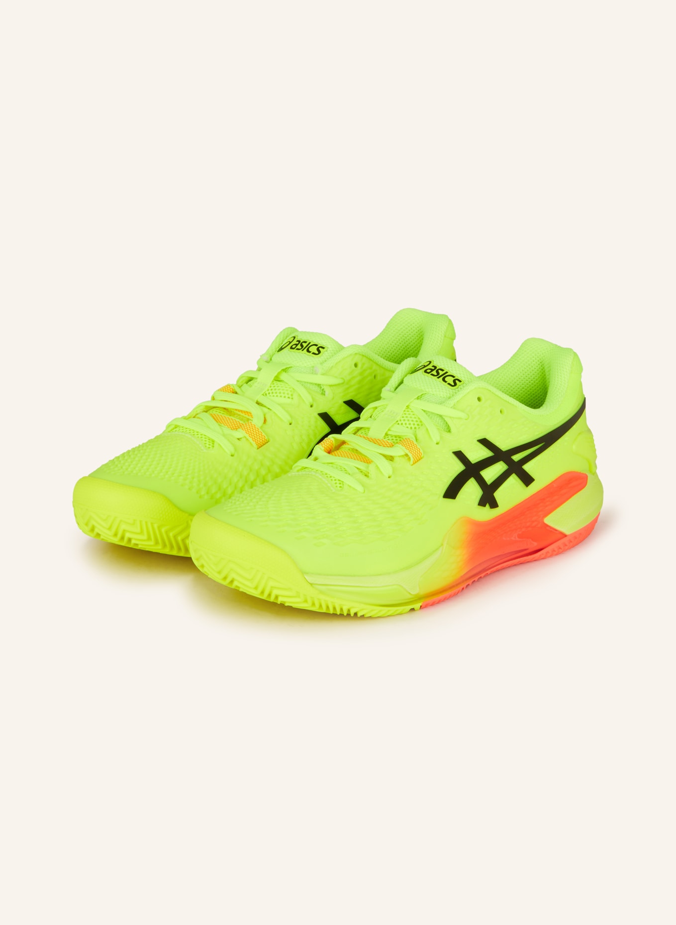 ASICS Tennis shoes GEL-RESOLUTION 9, Color: NEON YELLOW/ NEON ORANGE (Image 1)