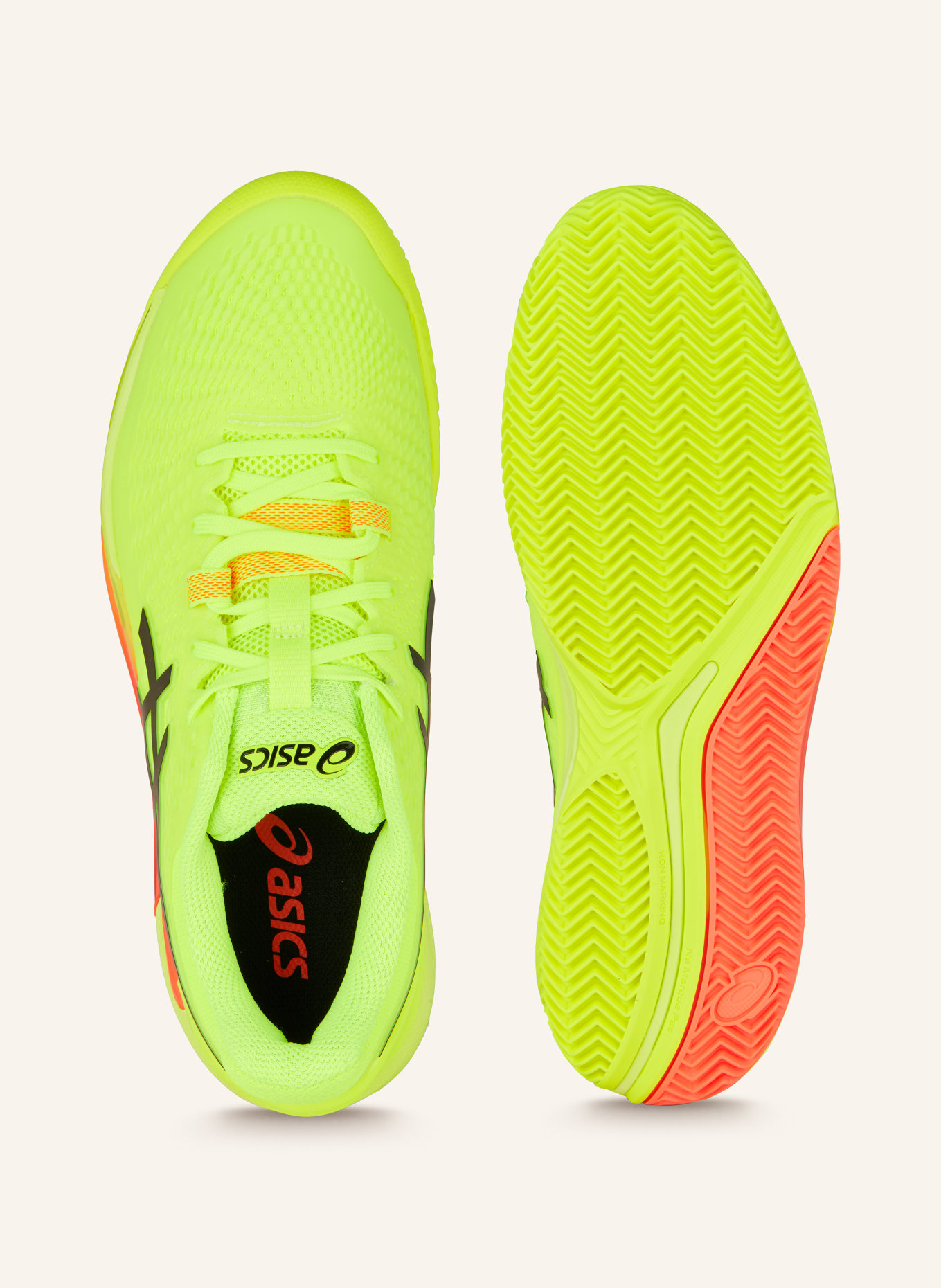 ASICS Tennis shoes GEL-RESOLUTION 9, Color: NEON YELLOW/ NEON ORANGE (Image 5)