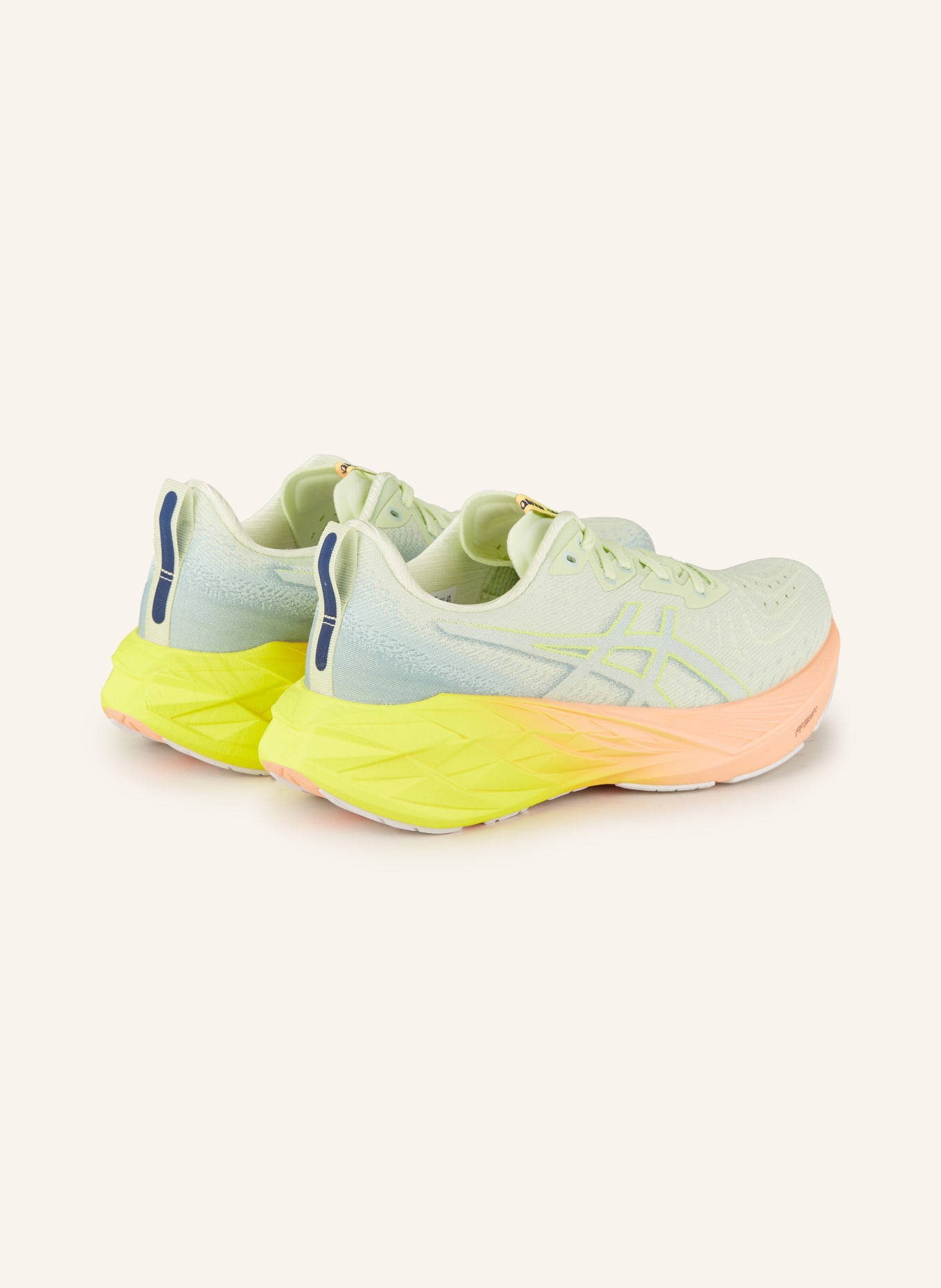 ASICS Laufschuhe NOVABLAST 4 PARIS, Farbe: MINT/ ORANGE/ GELB (Bild 2)