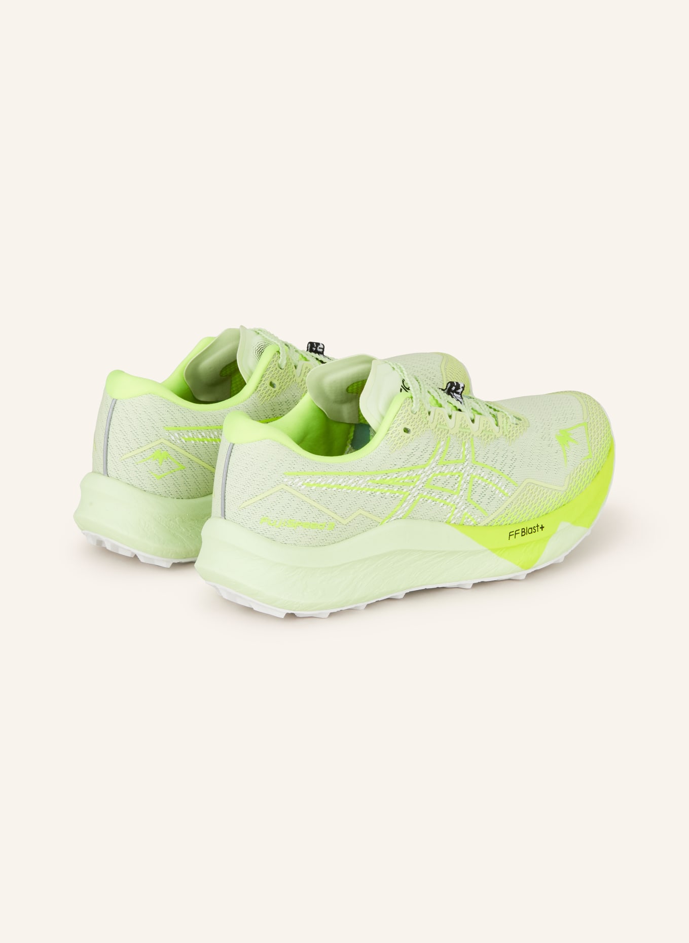 ASICS Trail running shoes FUJISPEED 3, Color: NEON GREEN/ NEON YELLOW/ LIGHT GREEN (Image 2)