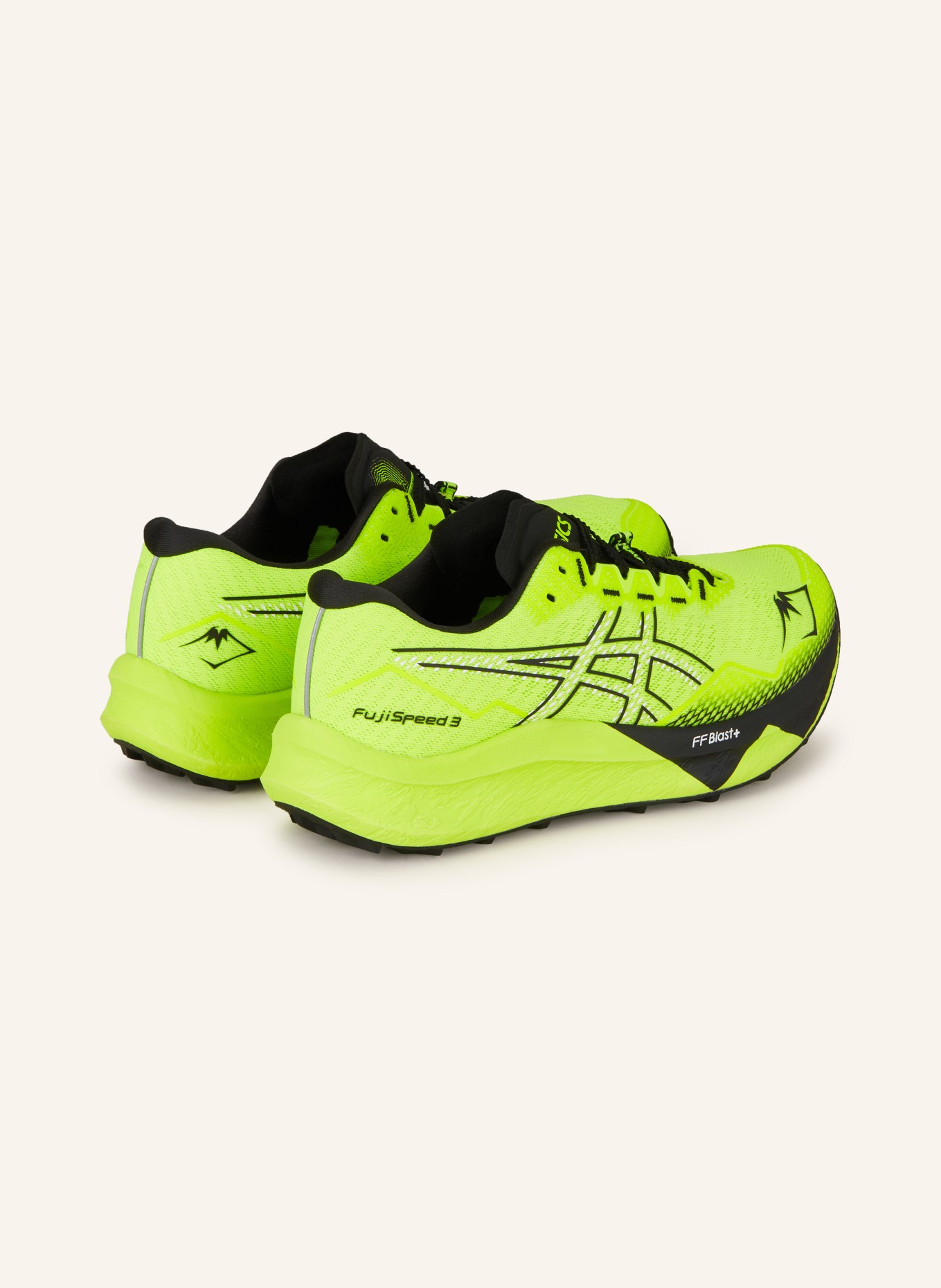 ASICS Trail running shoes FUJISPEED 3, Color: NEON YELLOW/ BLACK (Image 2)