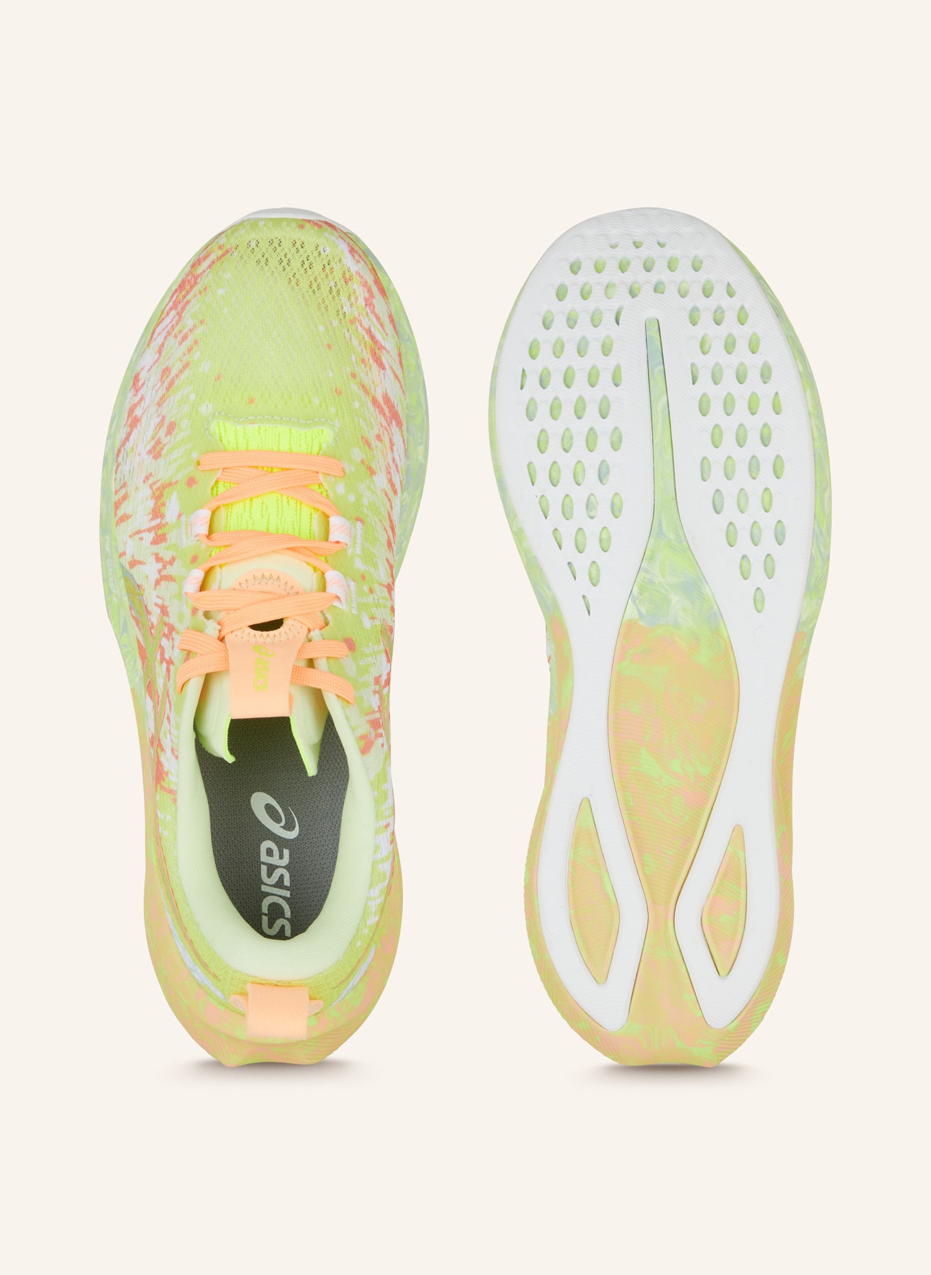 ASICS Running shoes NOOSA TRI 16, Color: NEON GREEN/ NEON ORANGE/ BLUE GRAY (Image 5)