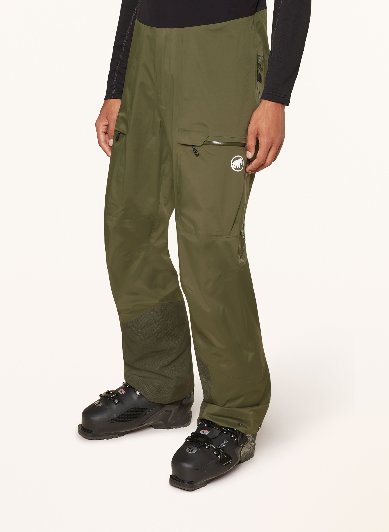 MAMMUT Hardshell ski pants HALDIGRAT in khaki