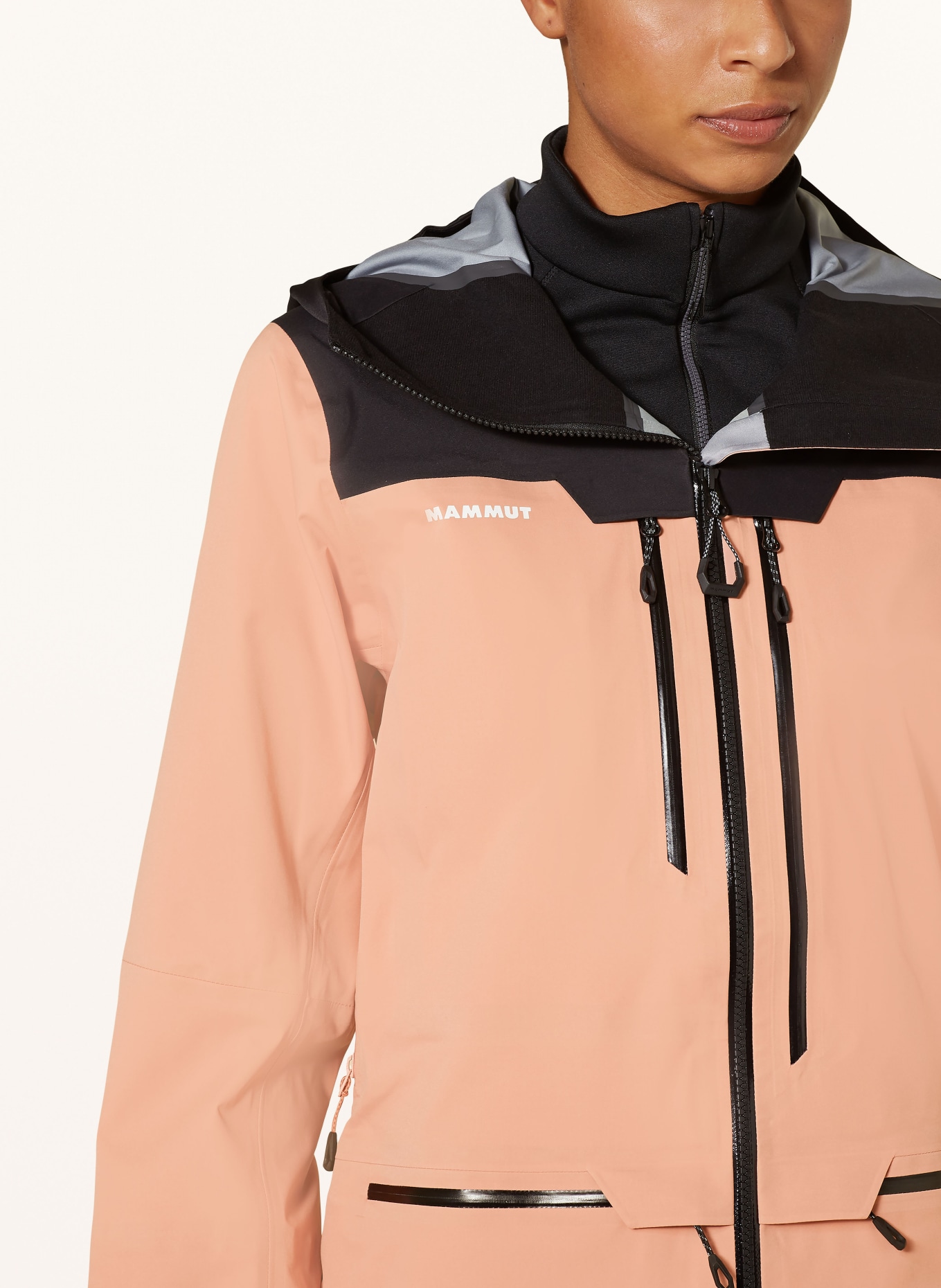 MAMMUT Hardshell-Skijacke HALDIGRAT: HELLORANGE / SCHWARZ