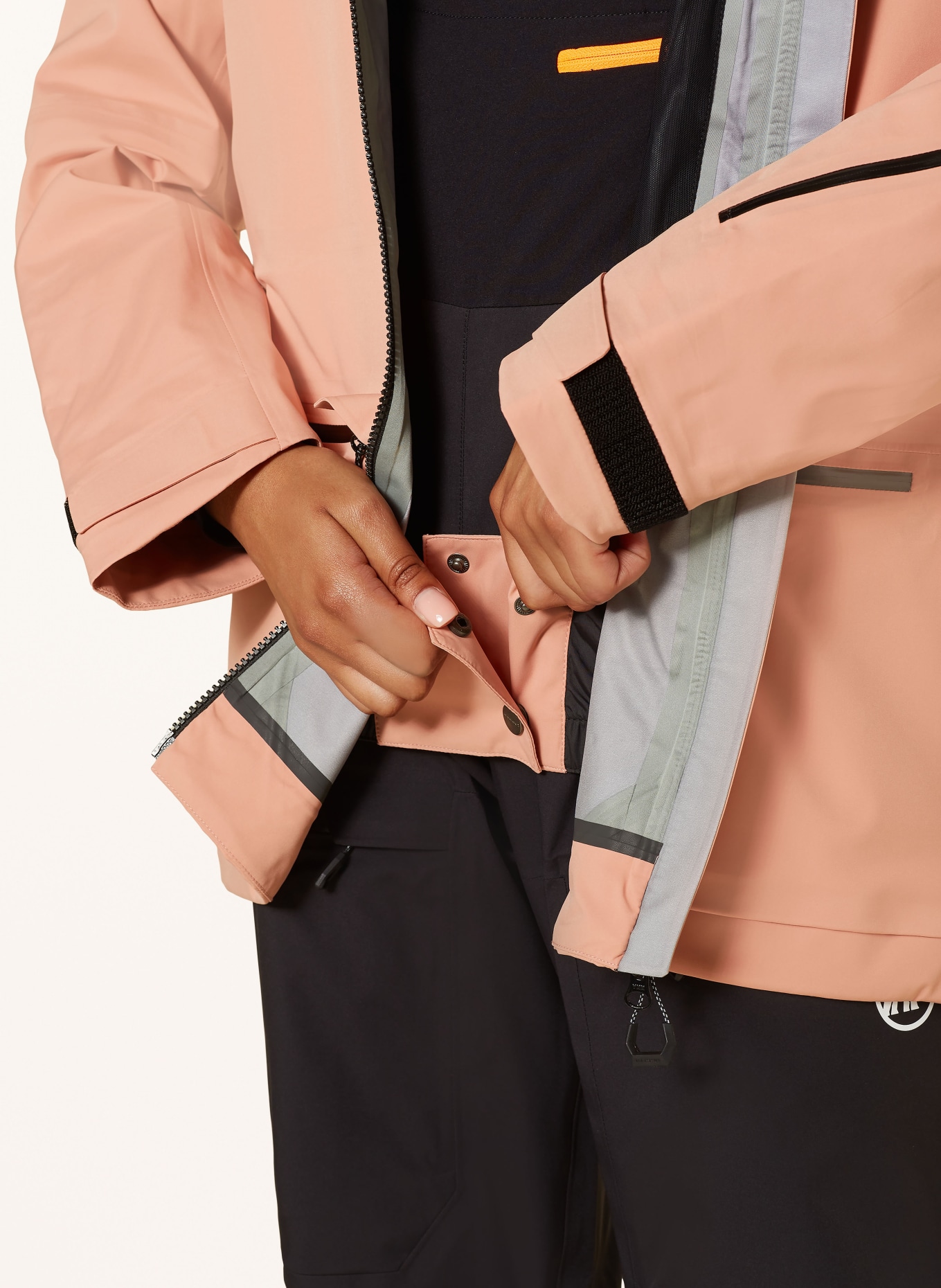 MAMMUT Hardshell-Skijacke HALDIGRAT: HELLORANGE / SCHWARZ