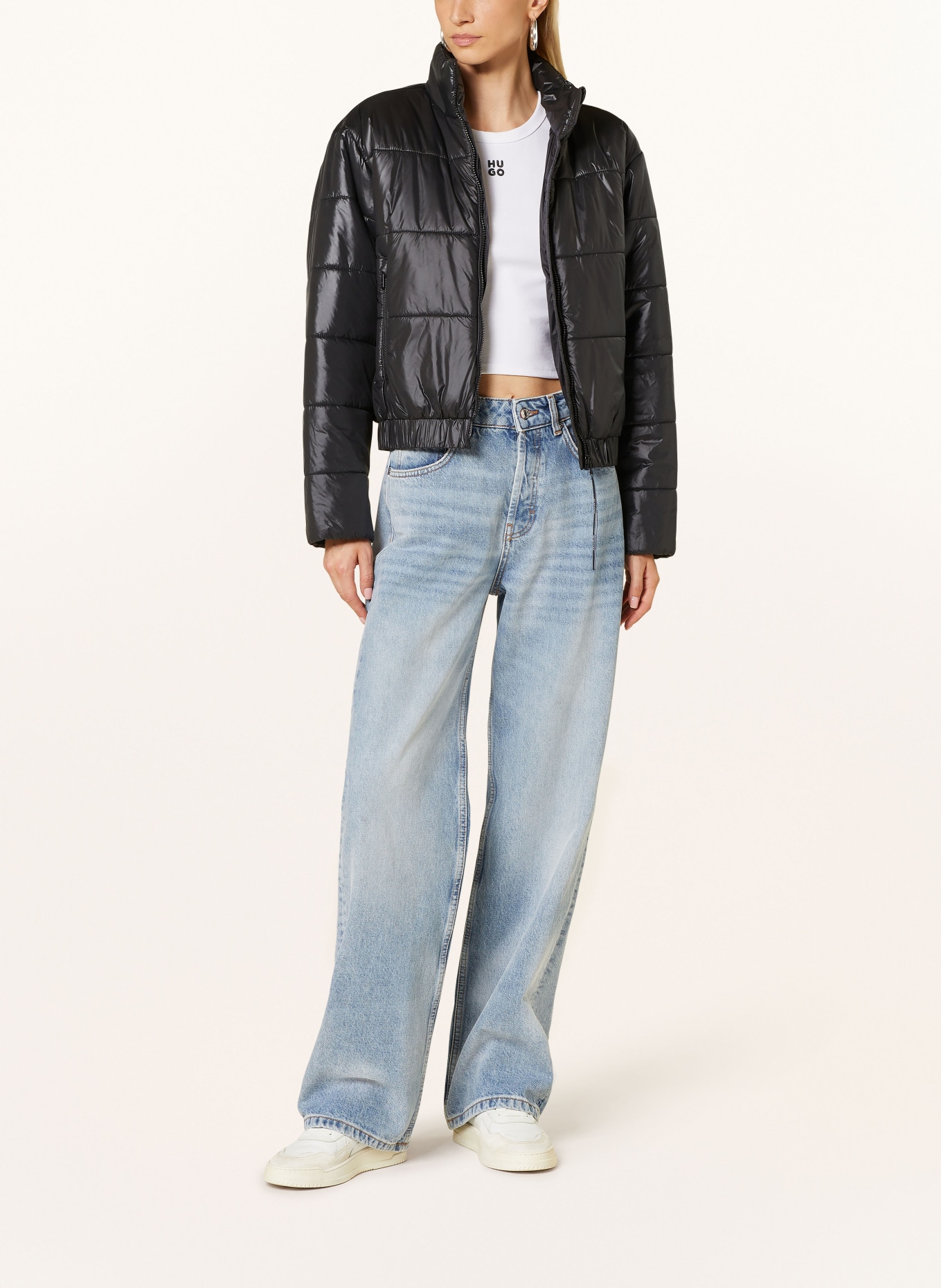 HUGO Quilted jacket Plein FELARA, Color: BLACK (Image 2)