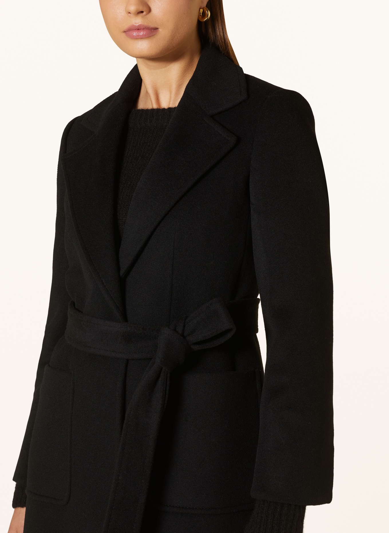 MAX & Co. Vlněný kabát RUNAWAY: ČERNÁ