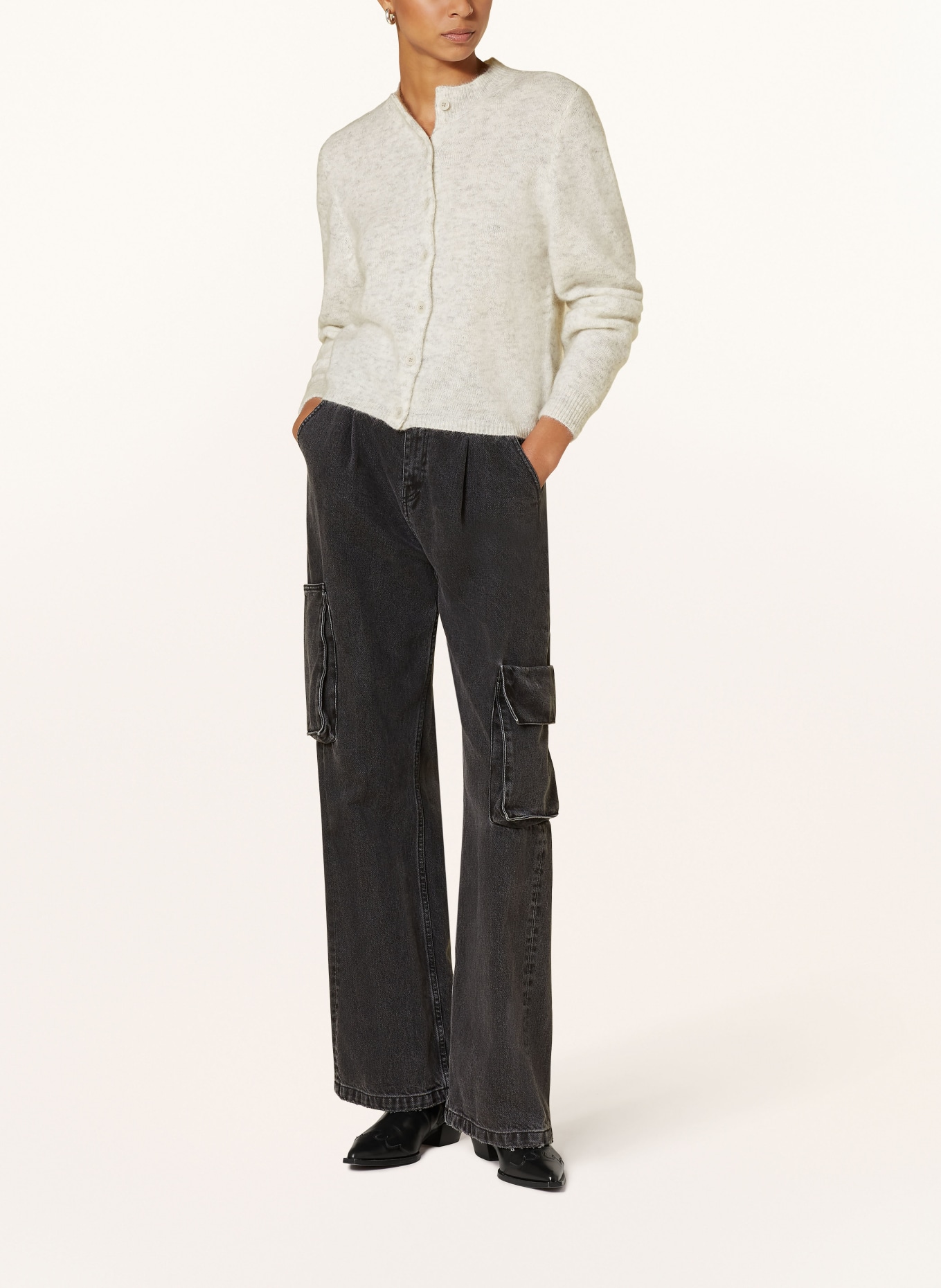 GESTUZ Strickjacke DEBBIEGZ: HELLGRAU