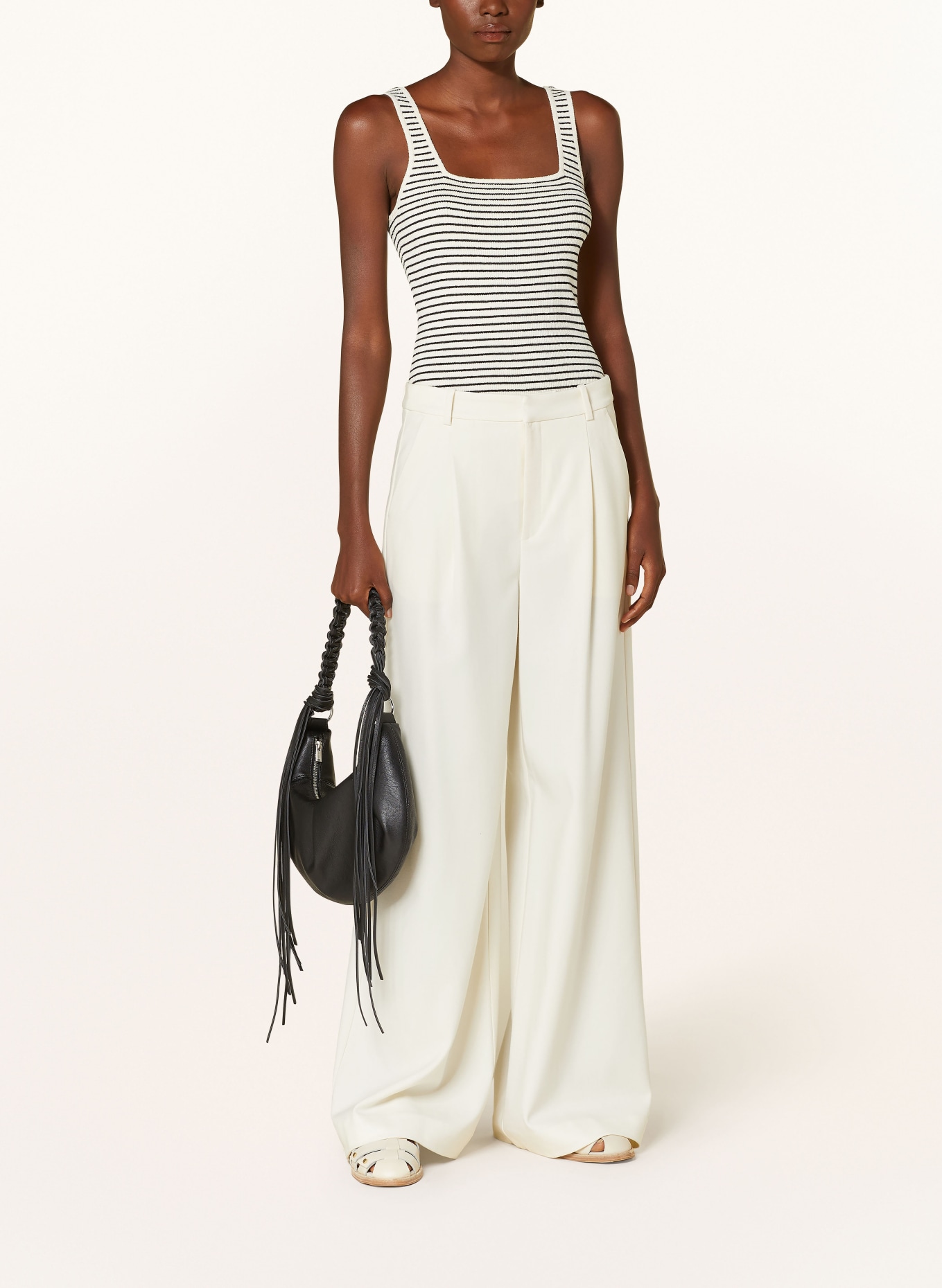 GESTUZ Knit top STINAGZ: ECRU / BLACK