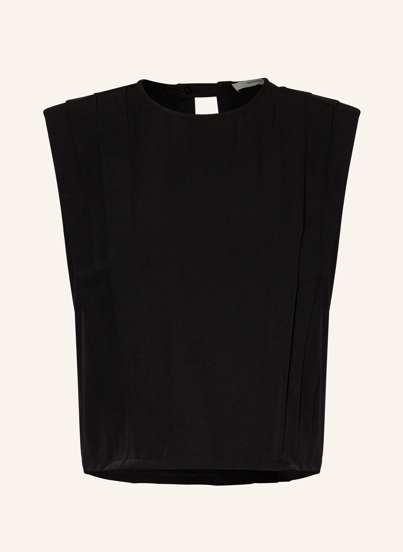 GESTUZ Blusentop MAUVEGZ mit Plissees: SCHWARZ